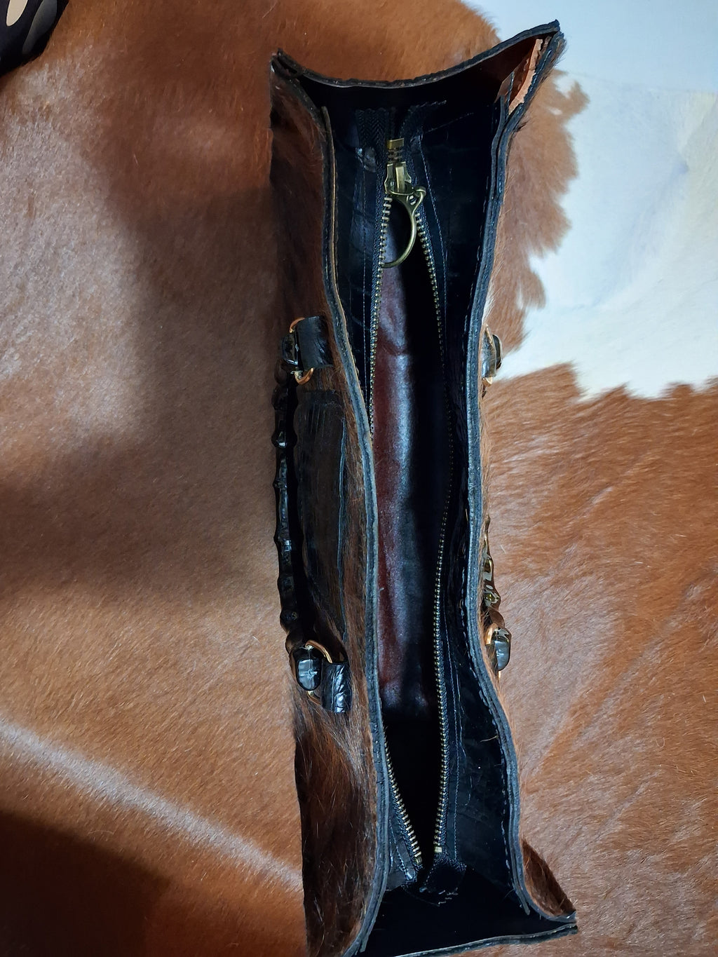 Brindle Colored Purse w/Pocket