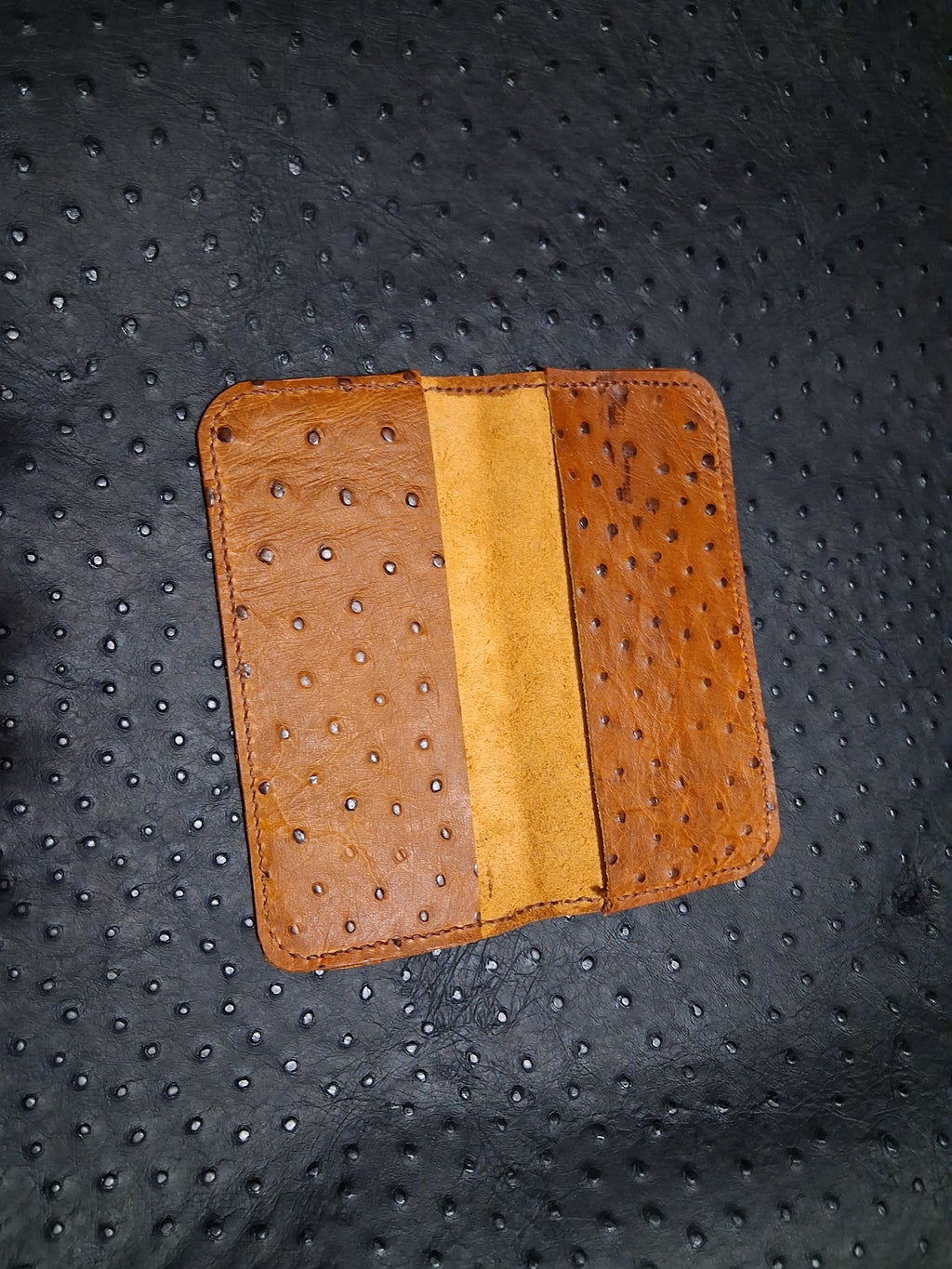 Ostrich Print Checkbook Cover