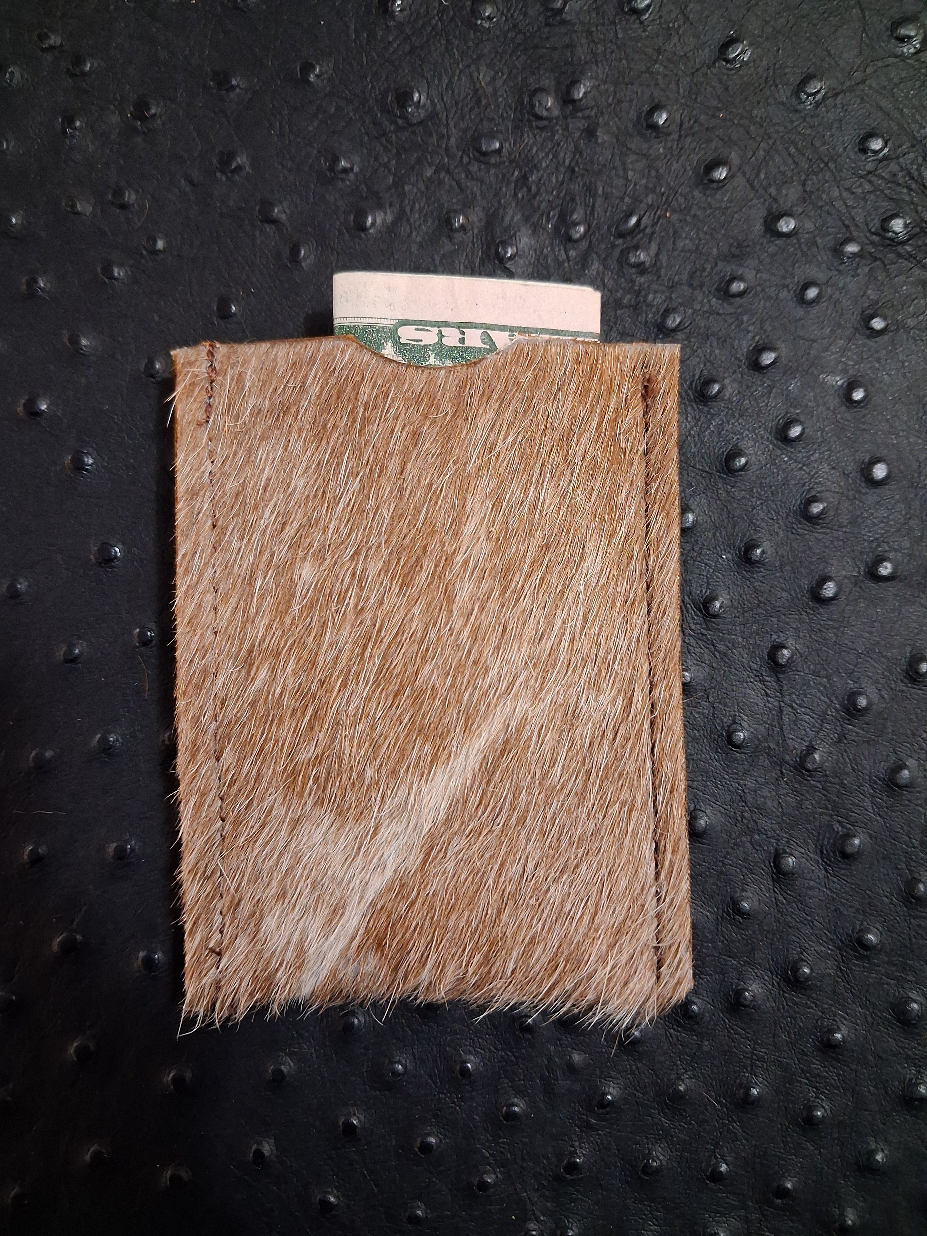 Light Brown Hair-on Cardholder