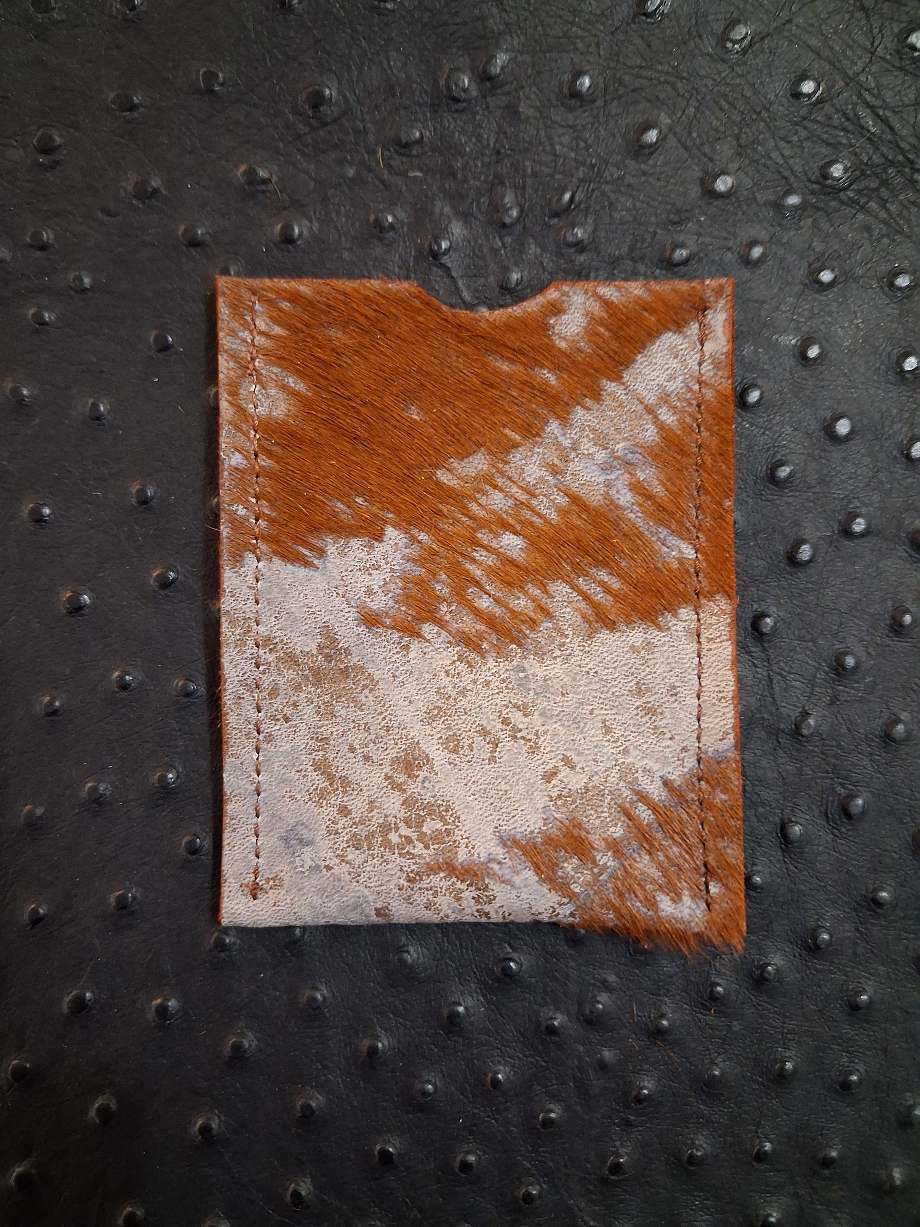 Grey with Brown Hair card holder