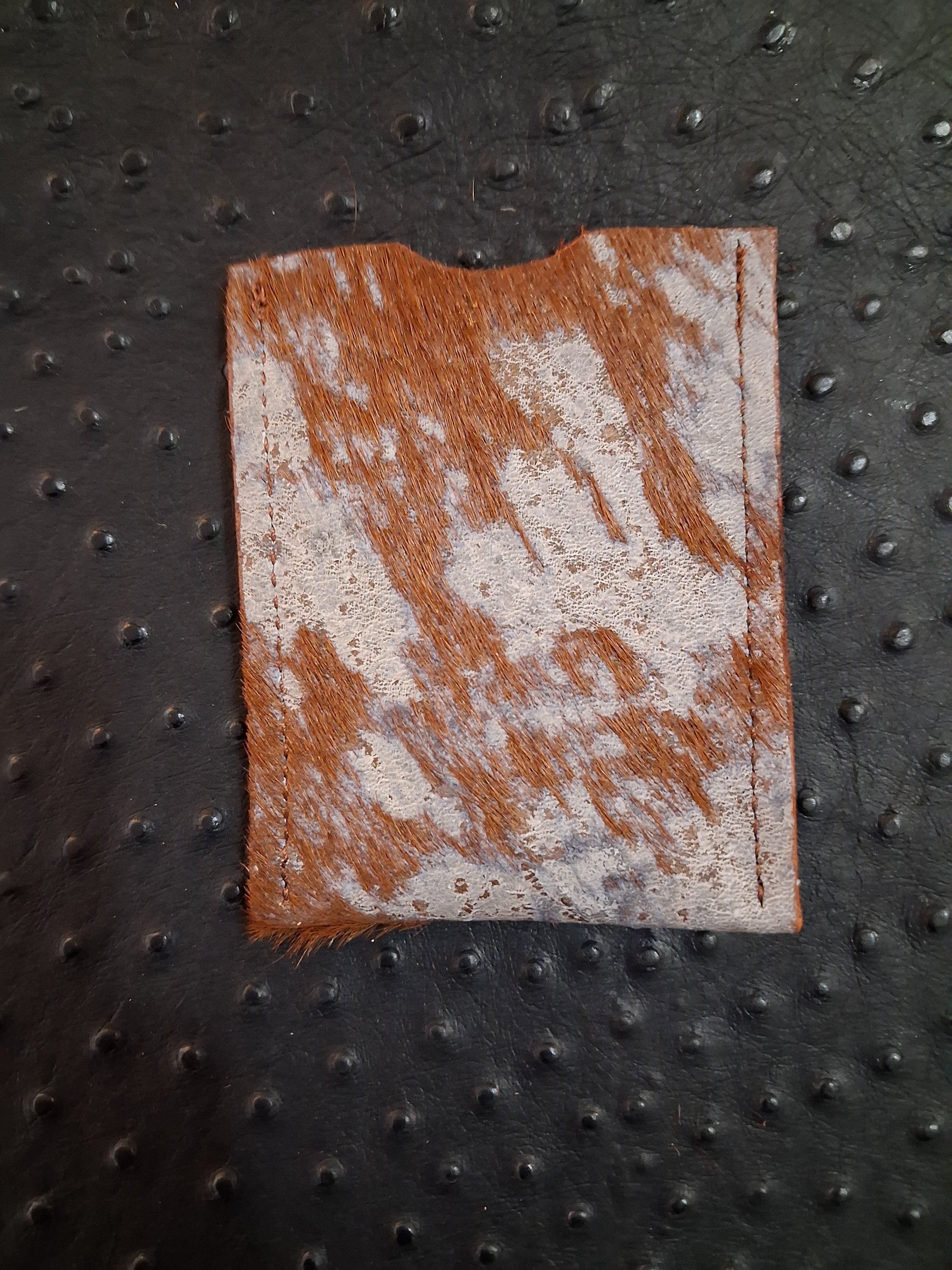 Grey with Brown Hair card holder