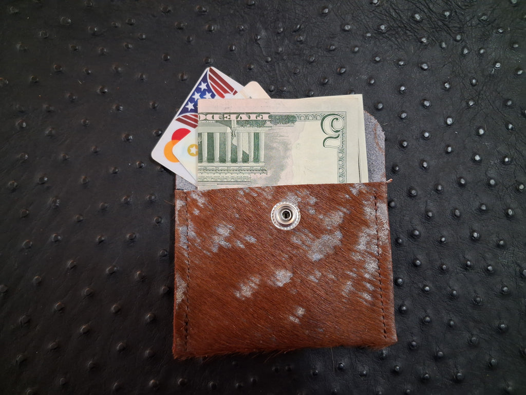 Brown and Blue Coin Purse