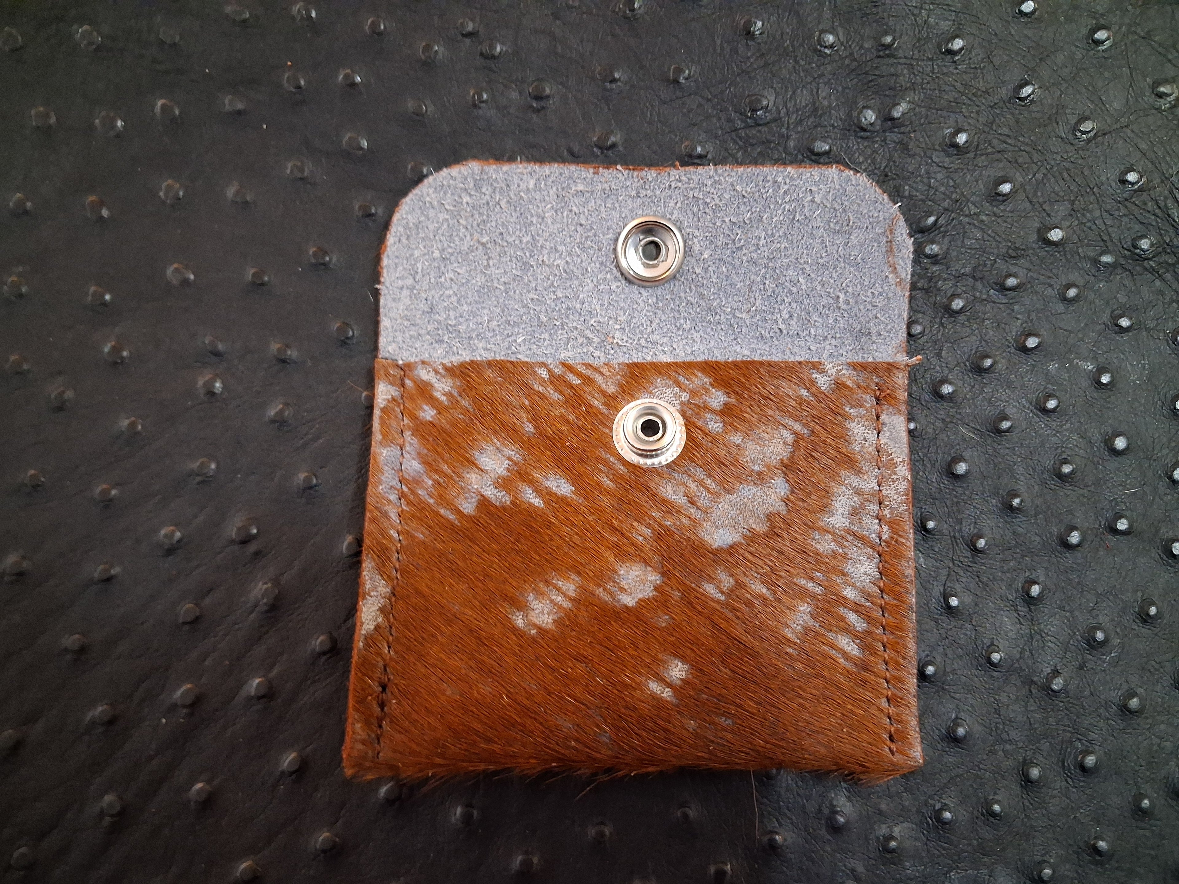 Brown and Blue Coin Purse