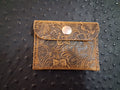 Dark Brown Floral Print Coin Purse