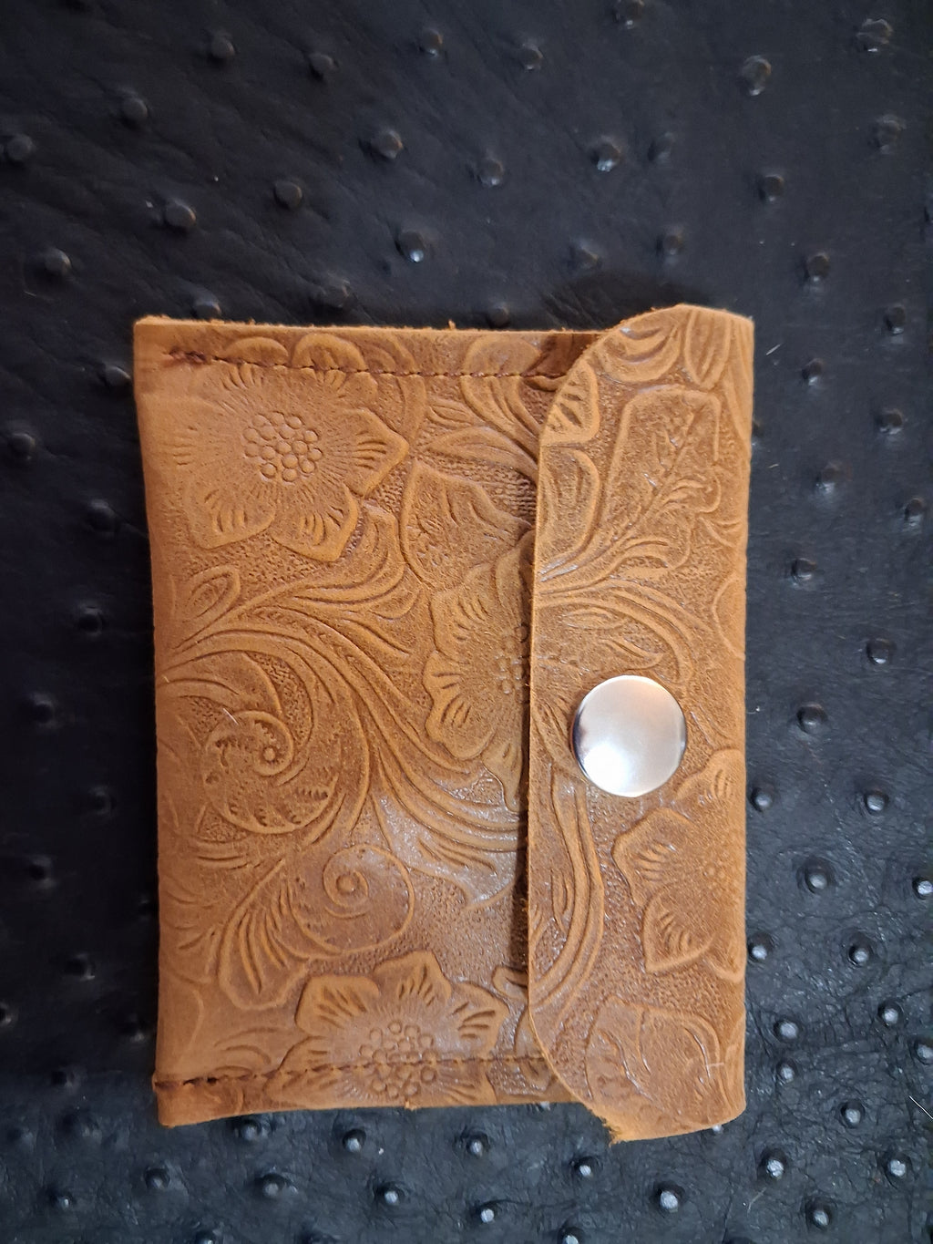 Light Brown Floral Print Coin Purse