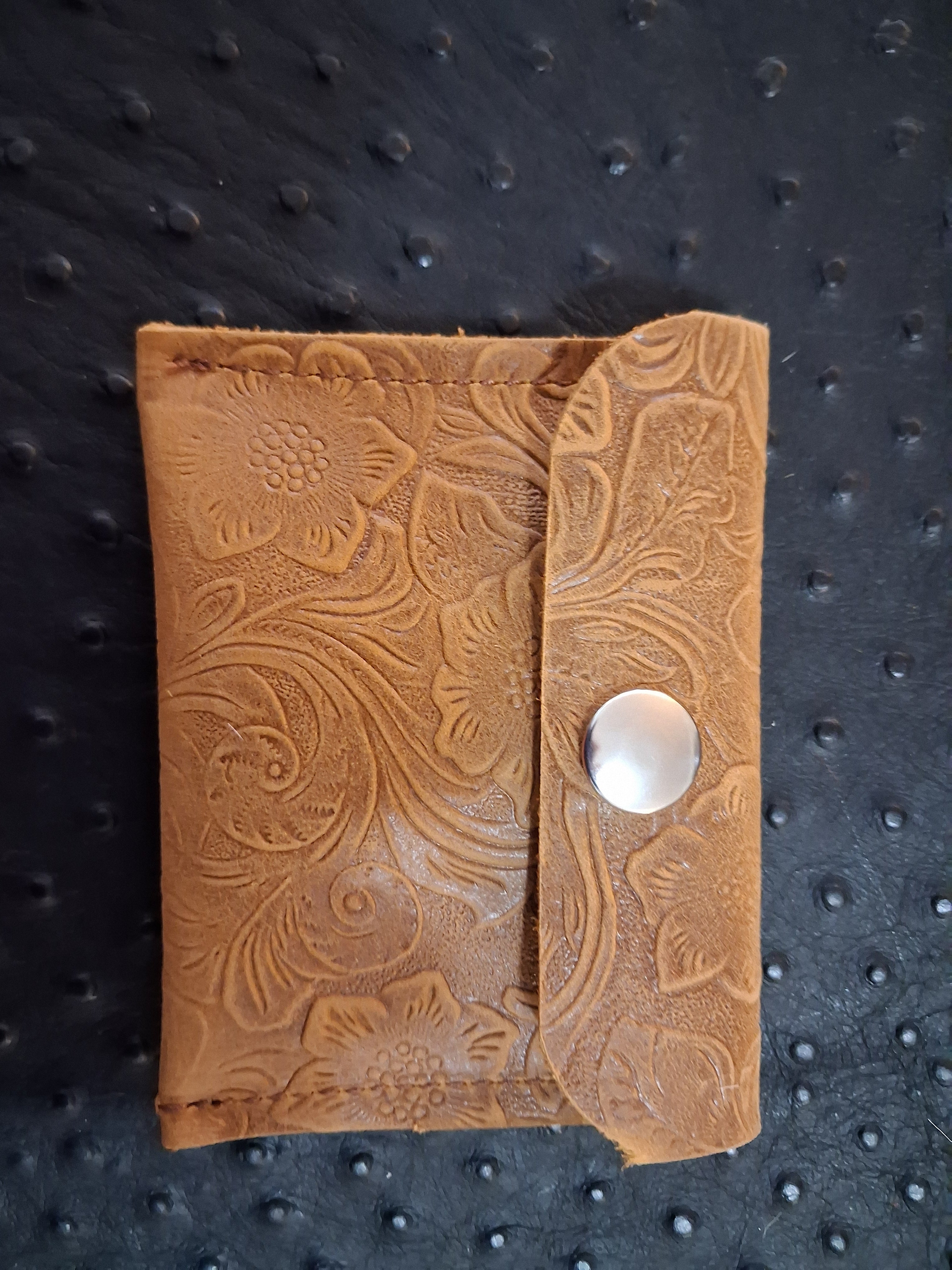 Light Brown Floral Print Coin Purse