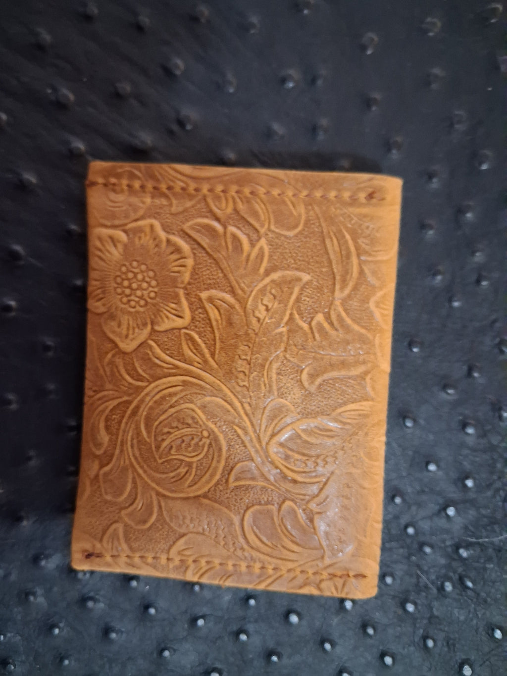 Light Brown Floral Print Coin Purse