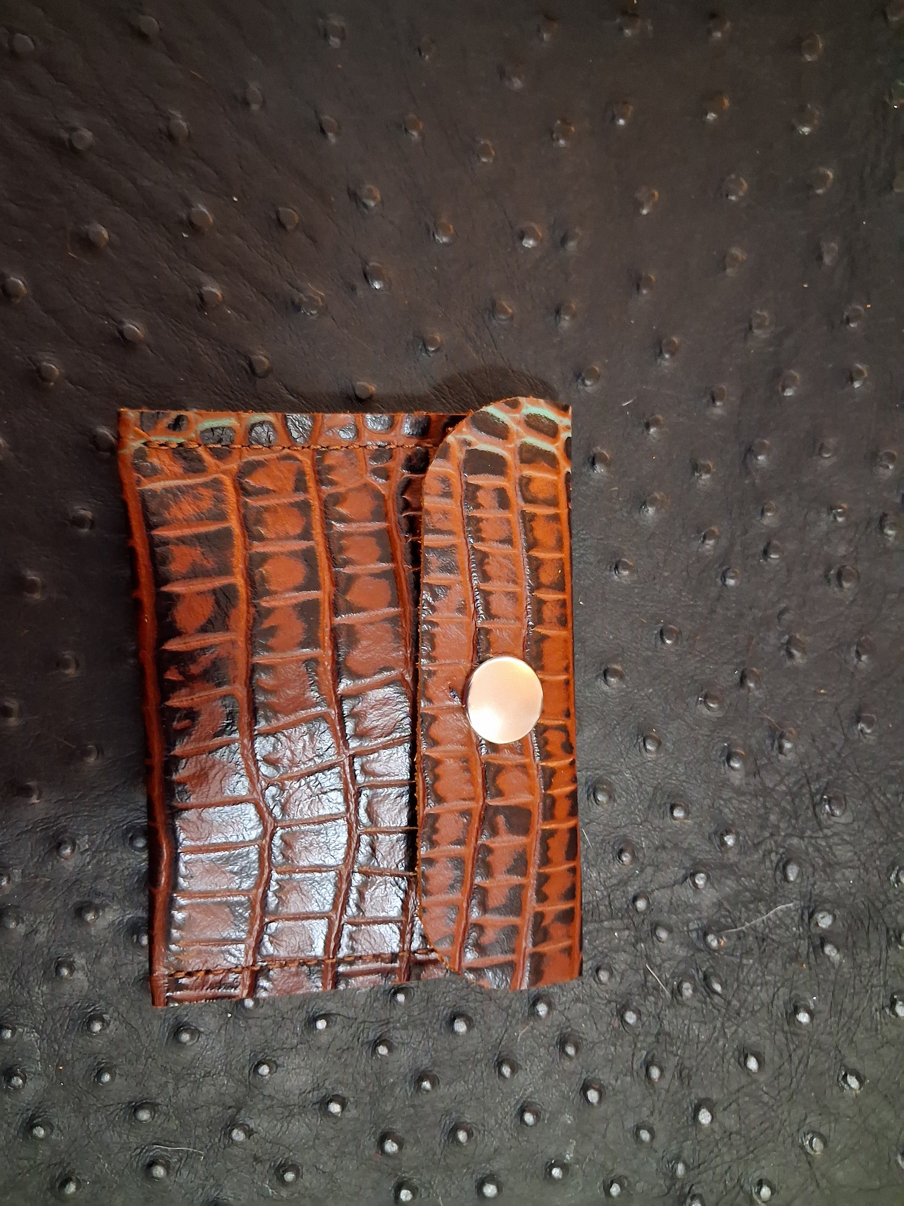 Brown and Turquoise Coin Purse