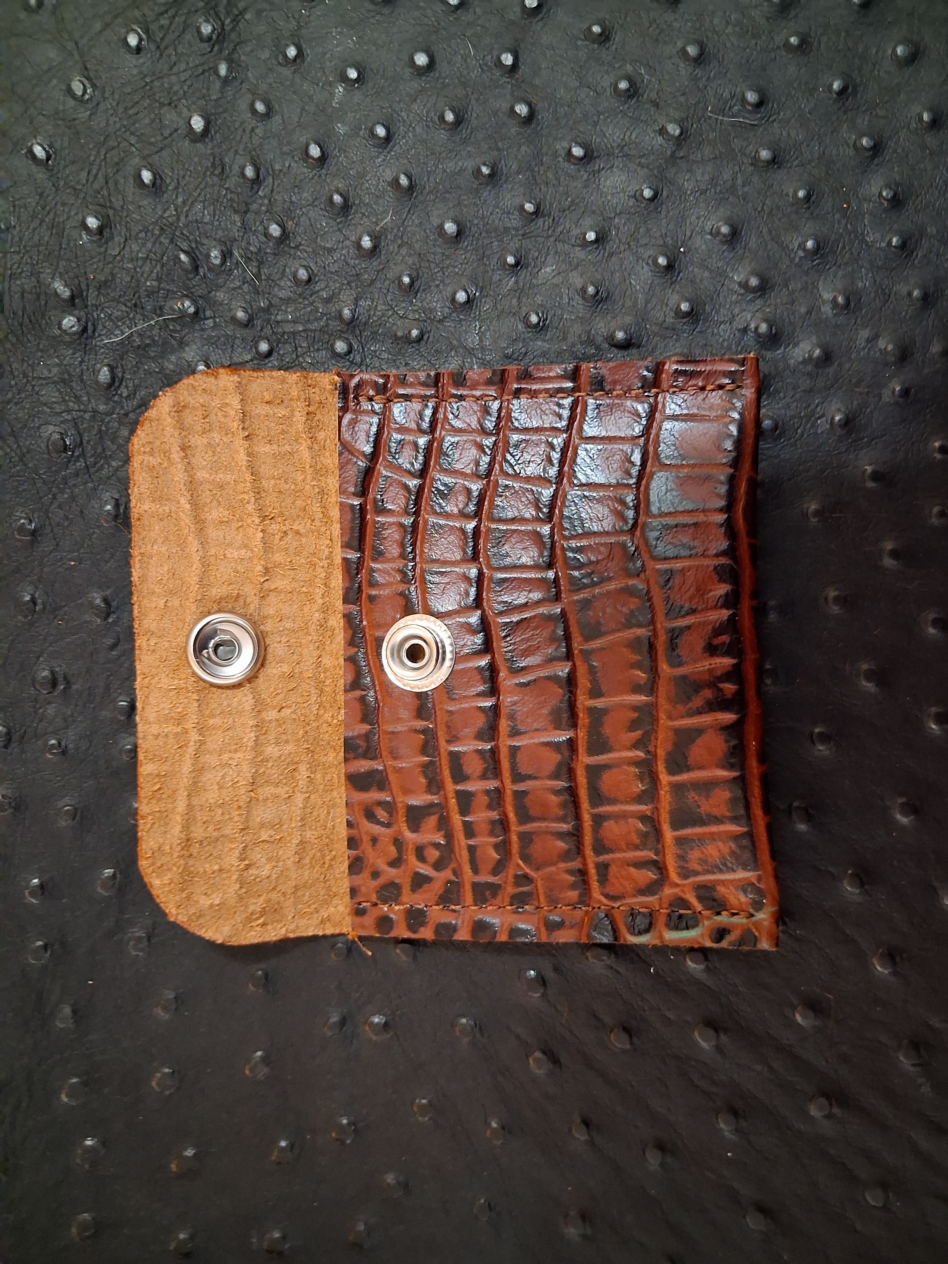 Brown and Turquoise Coin Purse