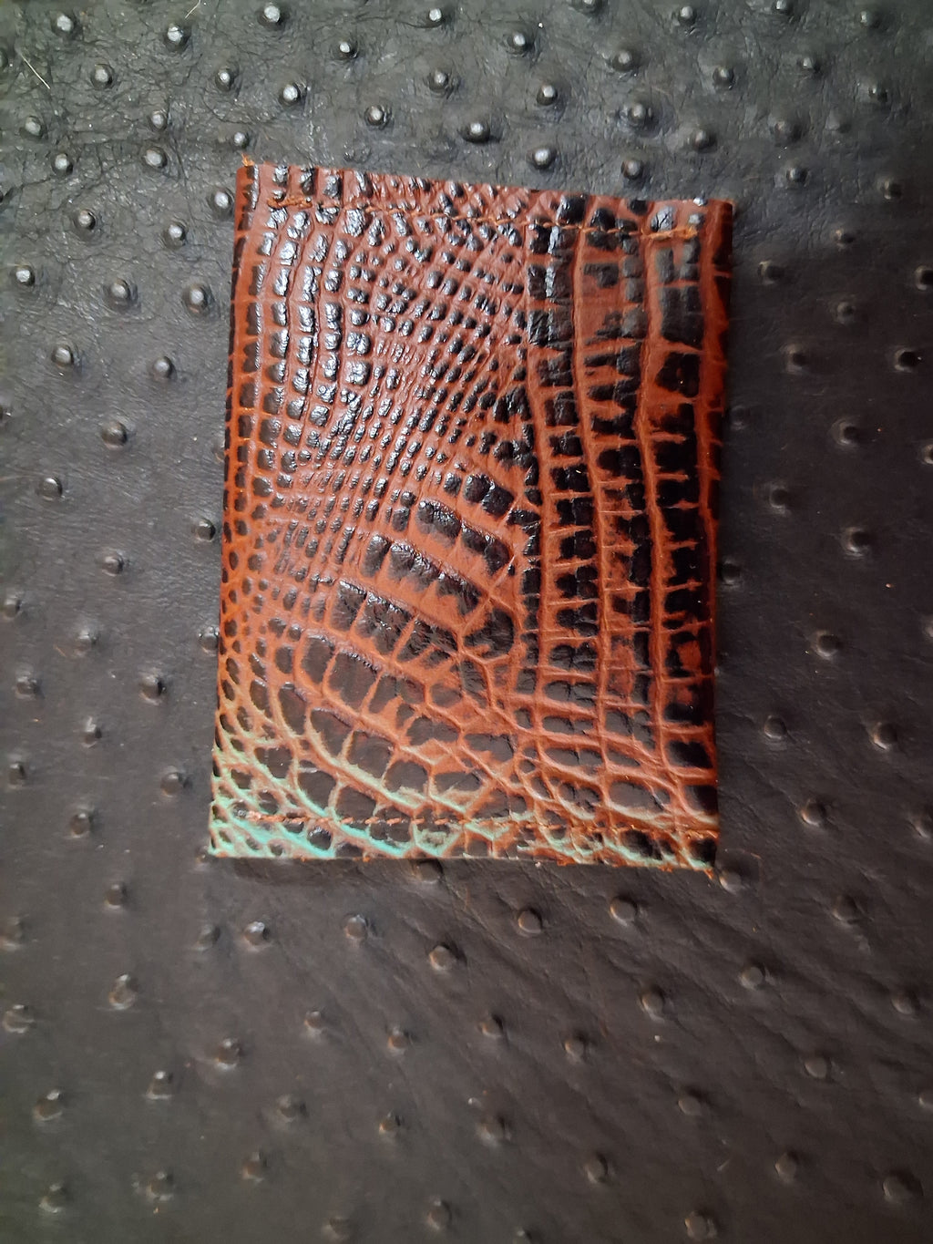Brown and Turquoise Coin Purse
