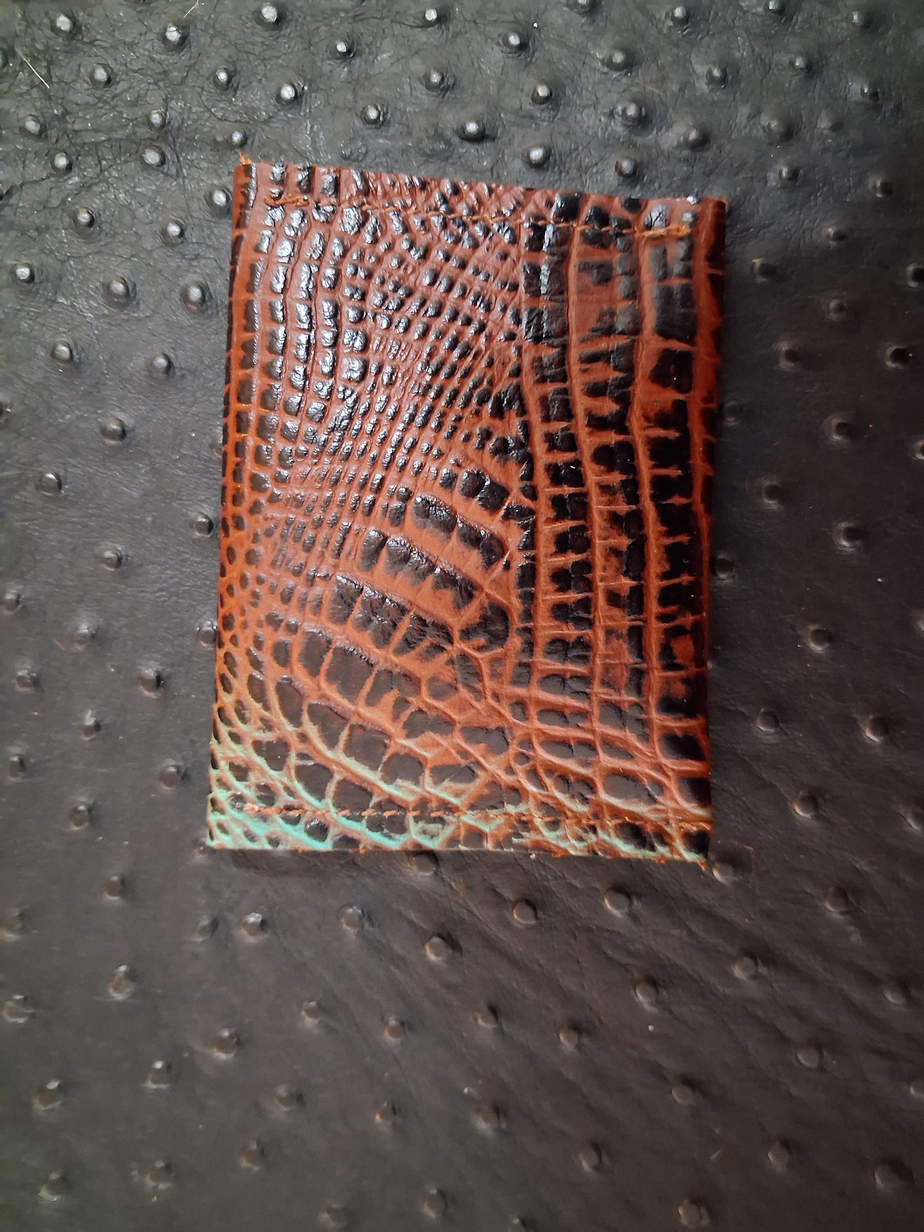 Brown and Turquoise Coin Purse