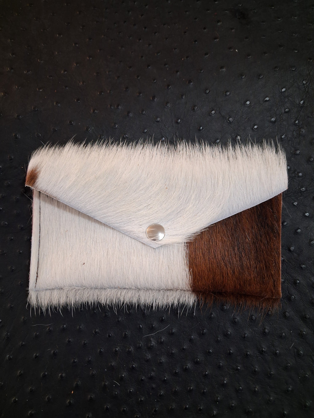 White w/Brown Envelope Wallet