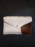 White w/Brown Envelope Wallet