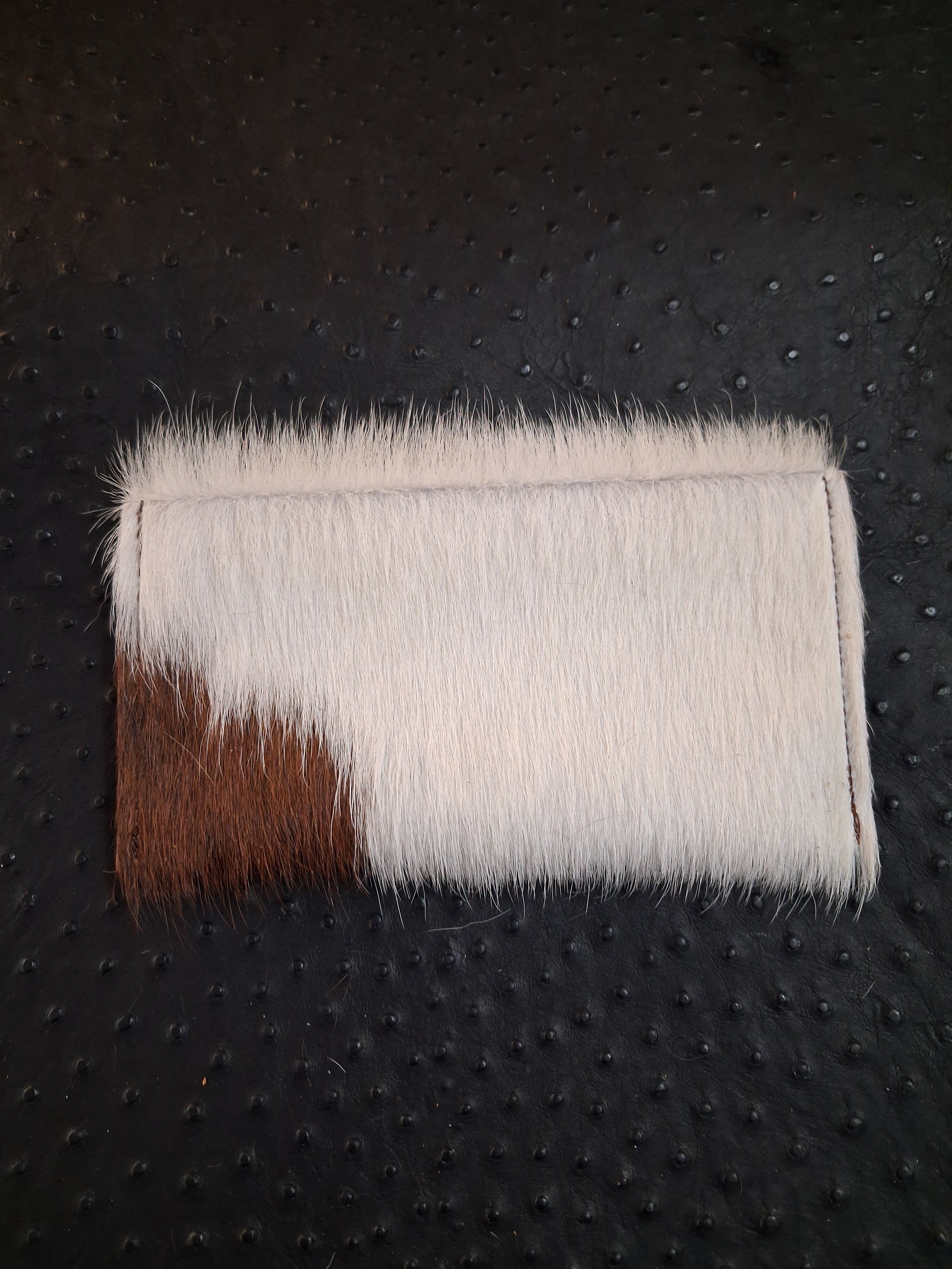 White w/Brown Envelope Wallet