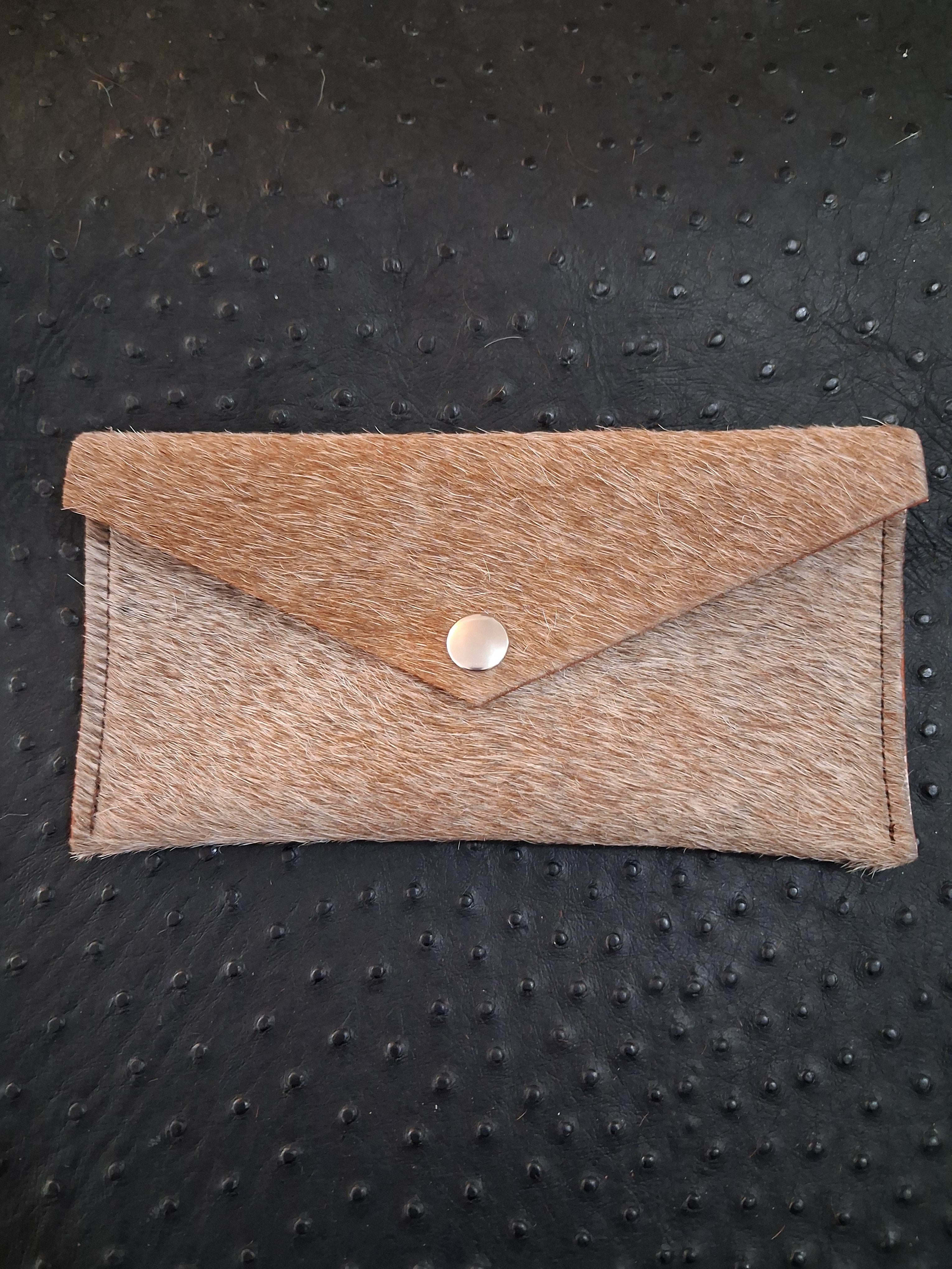Light Brown Hair-on Envelope Wallet