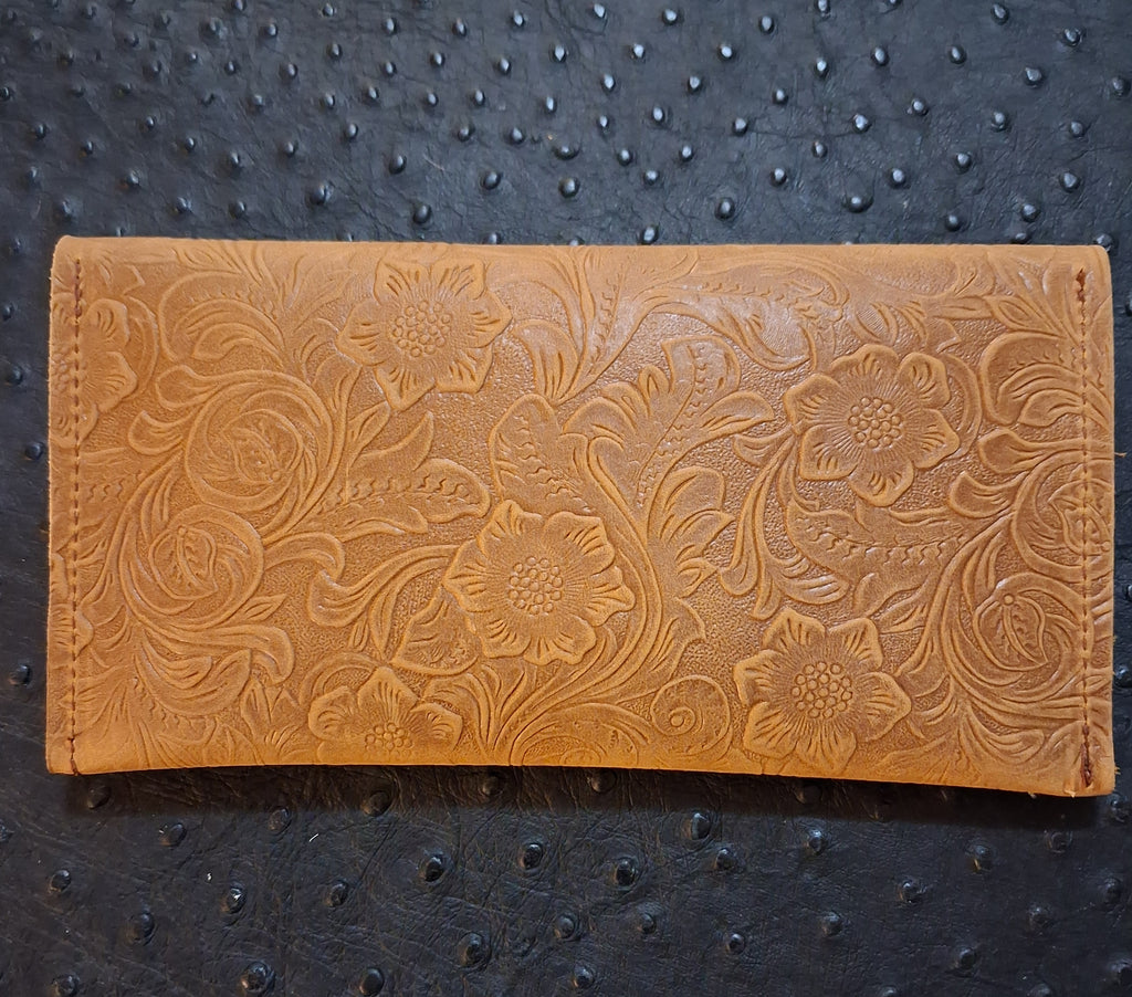 Light Brown Floral Print Envelope Wallet