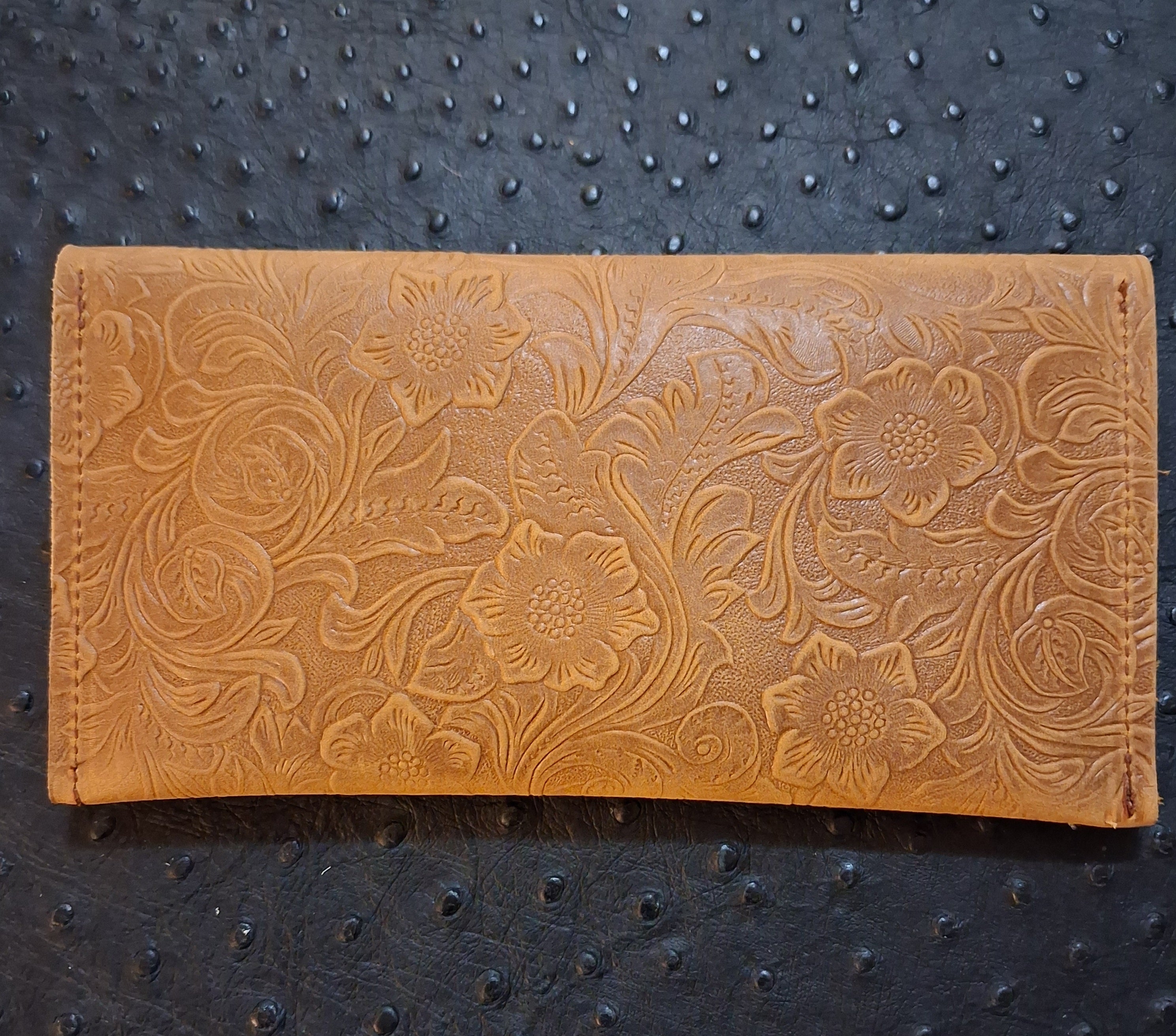 Light Brown Floral Print Envelope Wallet