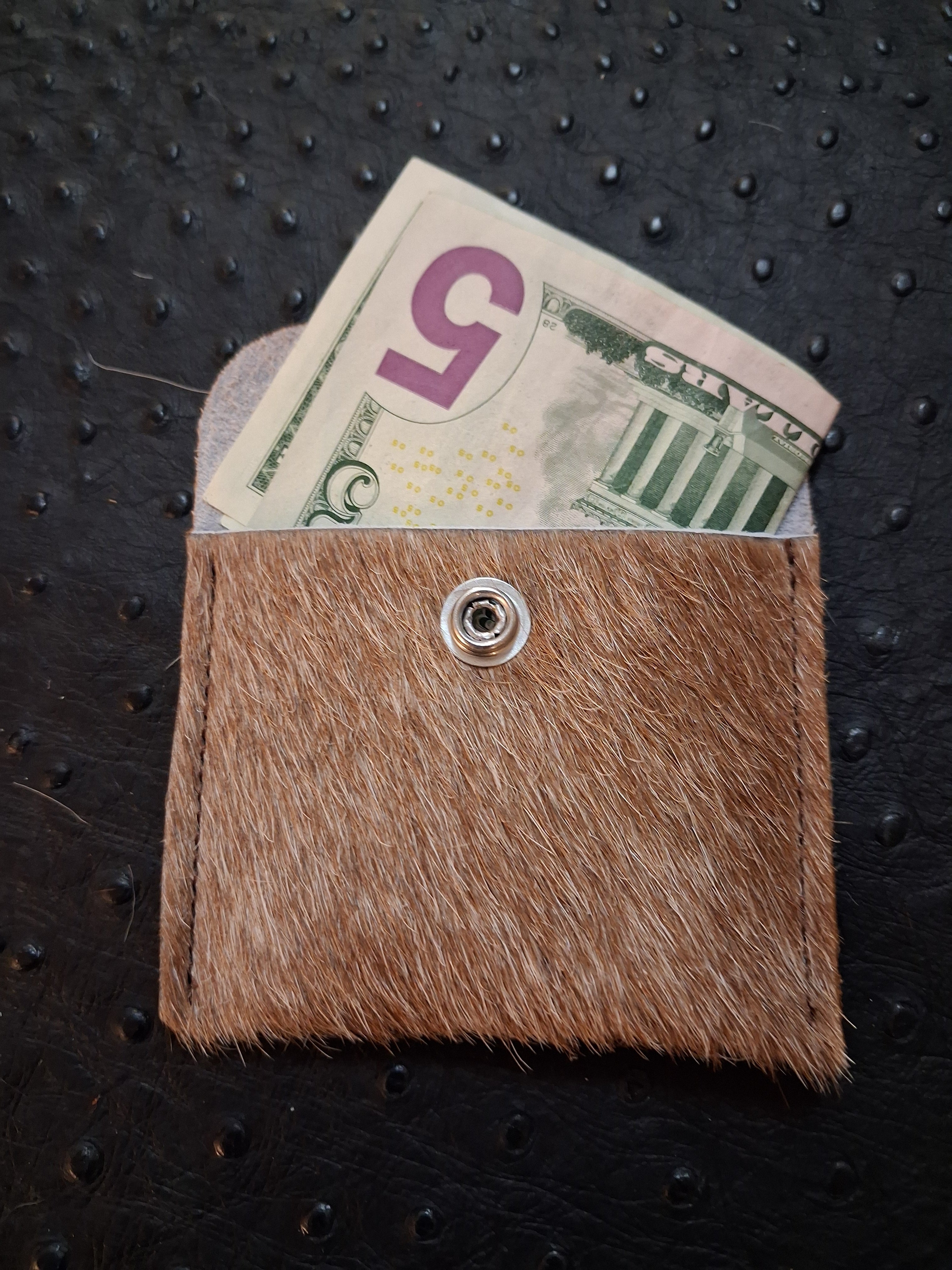 Light Brown Hair-on Coin Purse