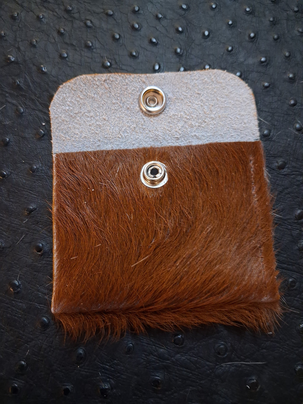Brown with White Coin Purse