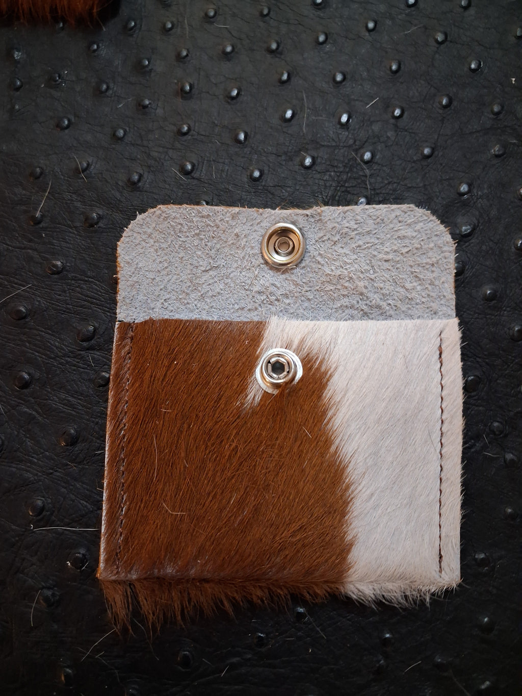 Brown with White Coin Purse