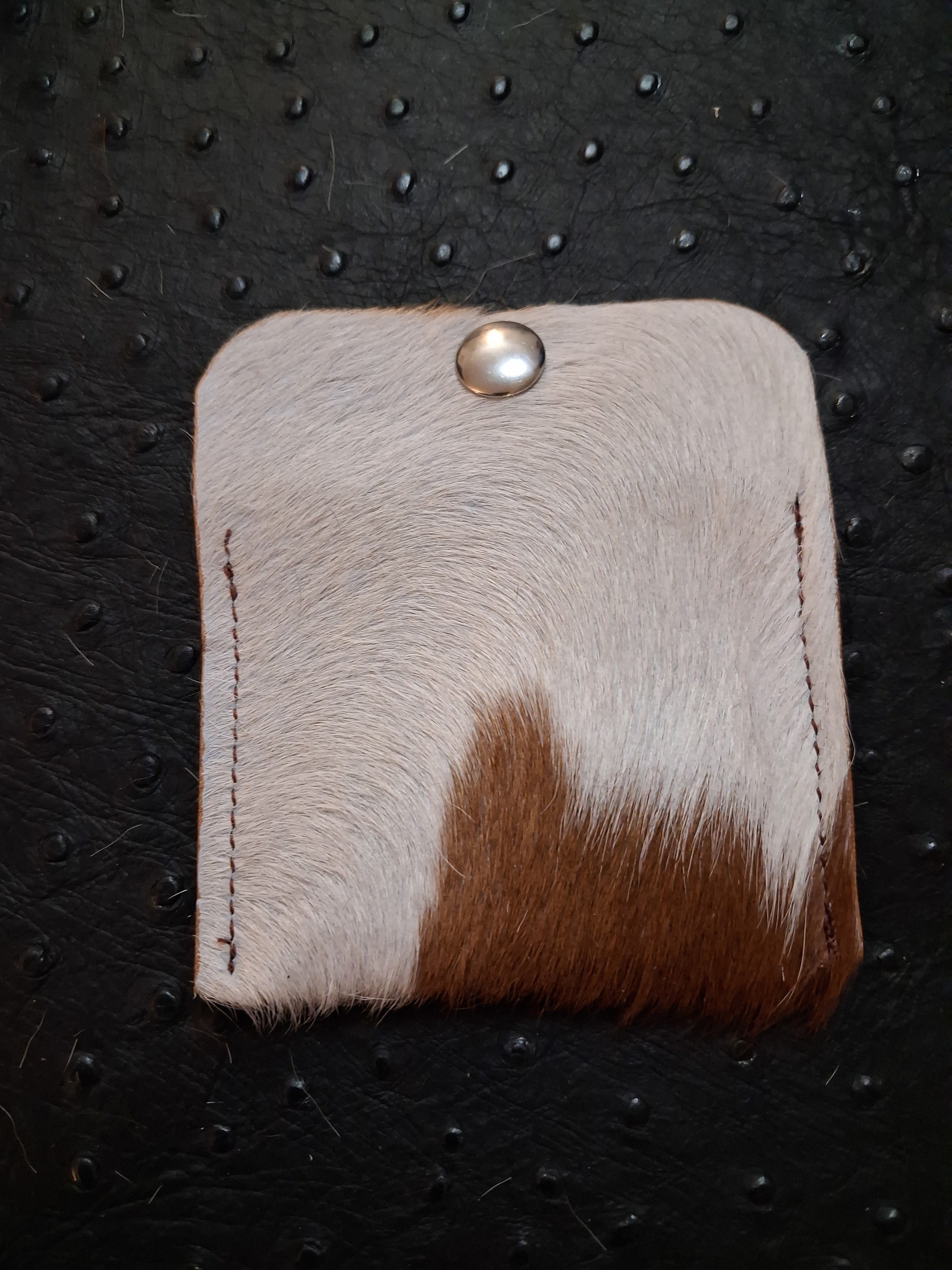Brown with White Coin Purse