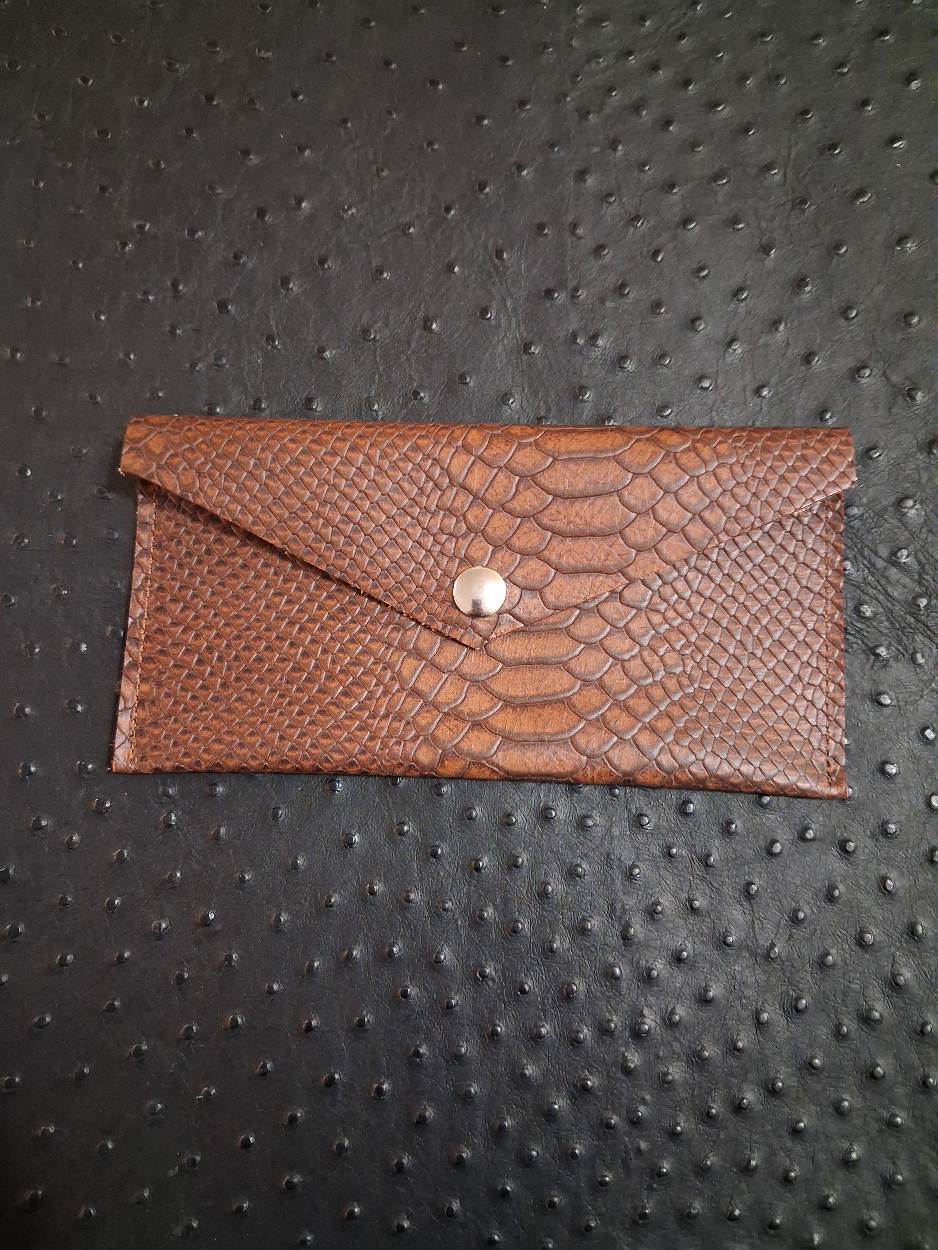 Snake Print Envelope Wallet