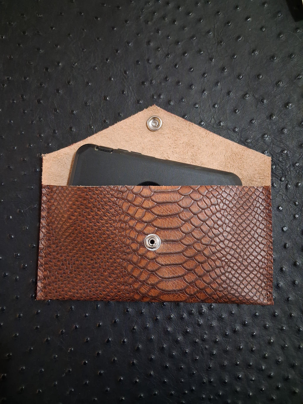 Snake Print Envelope Wallet