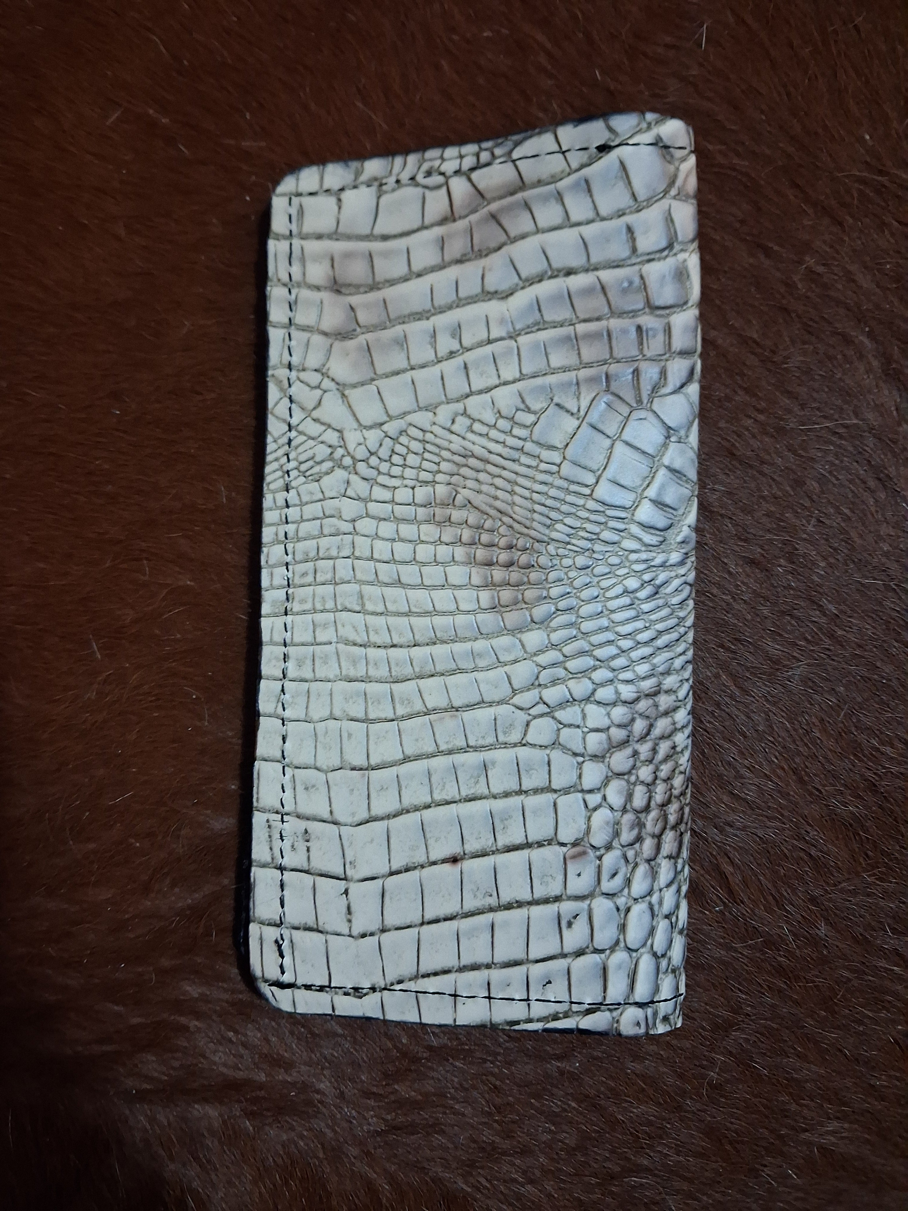 Alligator Print Checkbook Cover