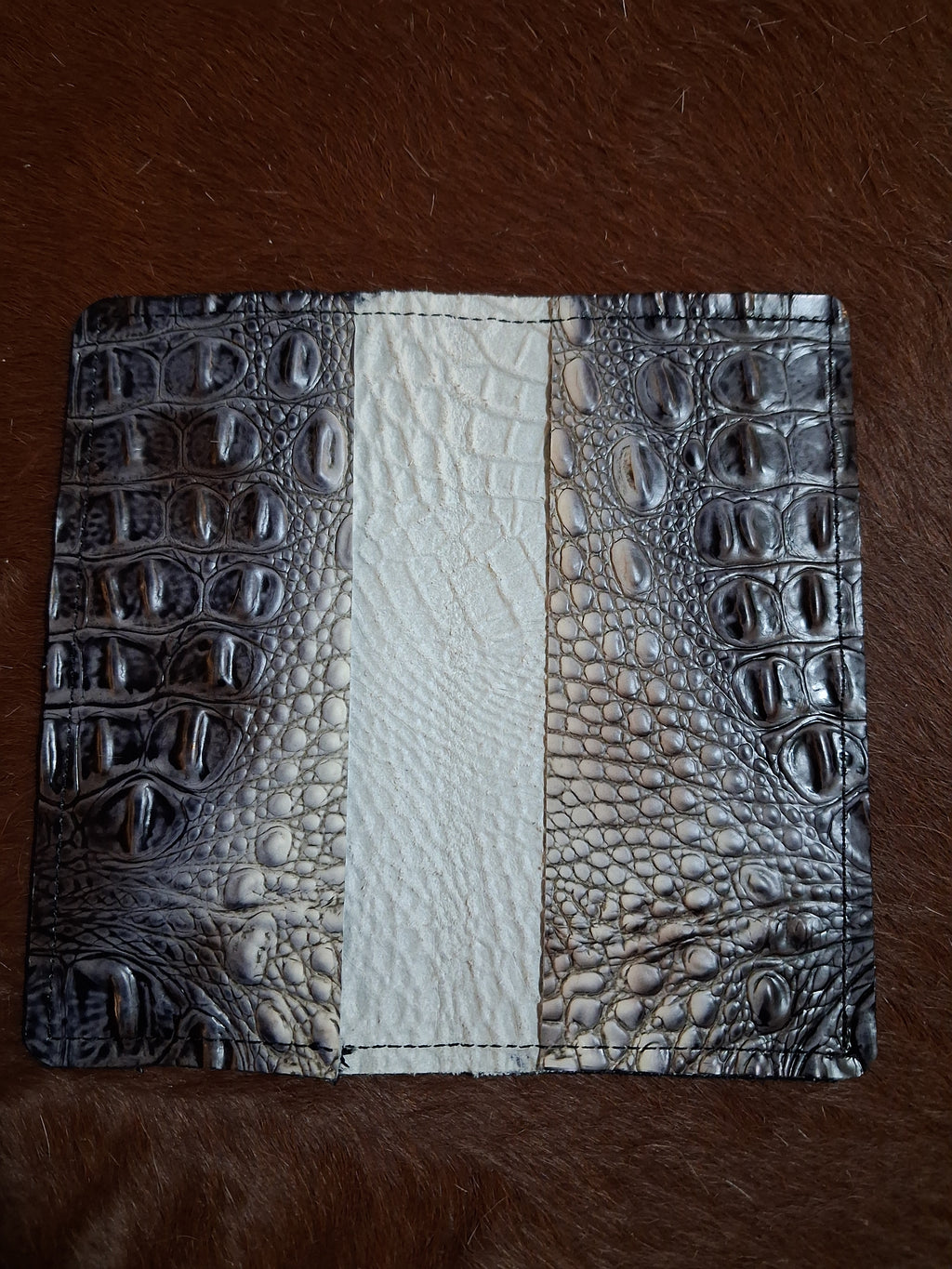 Alligator Print Checkbook Cover