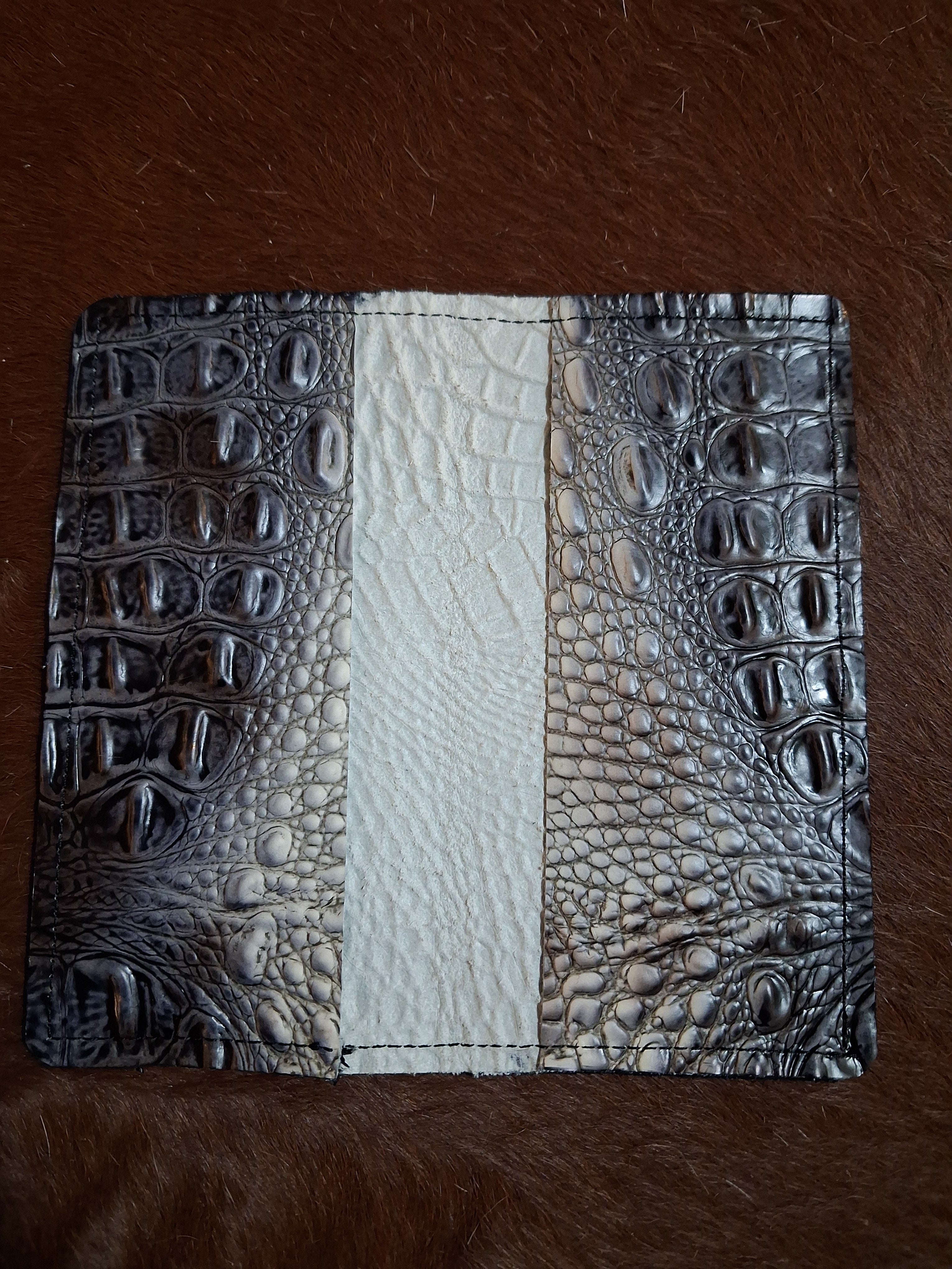 Alligator Print Checkbook Cover