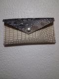 Alligator Print Envelope Wallet