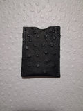 Black Ostrich Print Cardholder