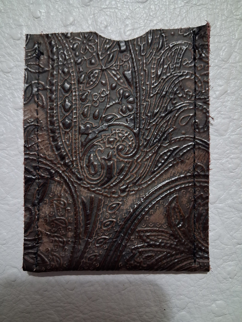 Brown Paisley Print Cardholder
