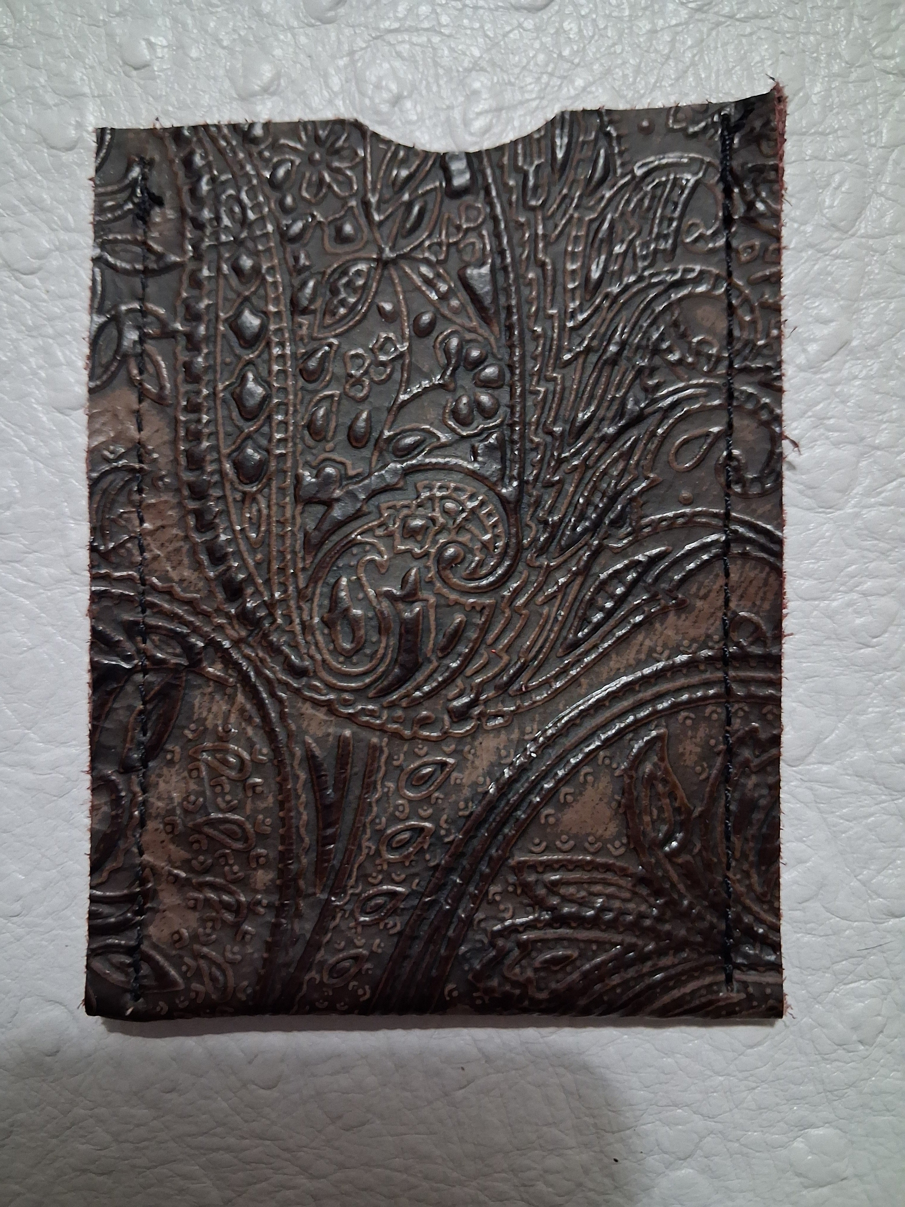 Brown Paisley Print Cardholder