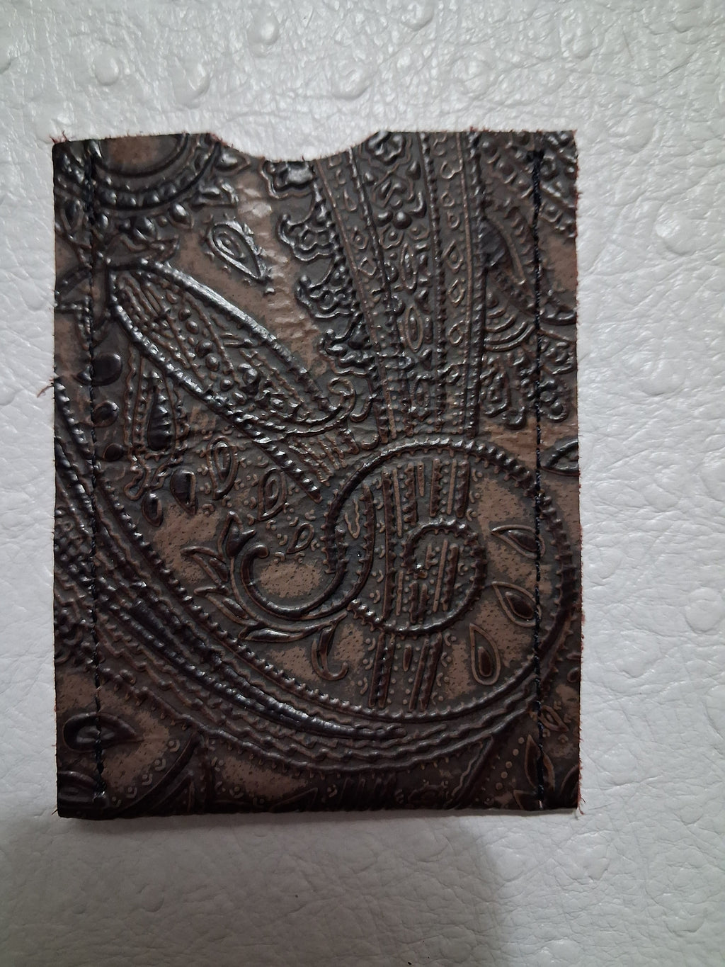 Brown Paisley Print Cardholder