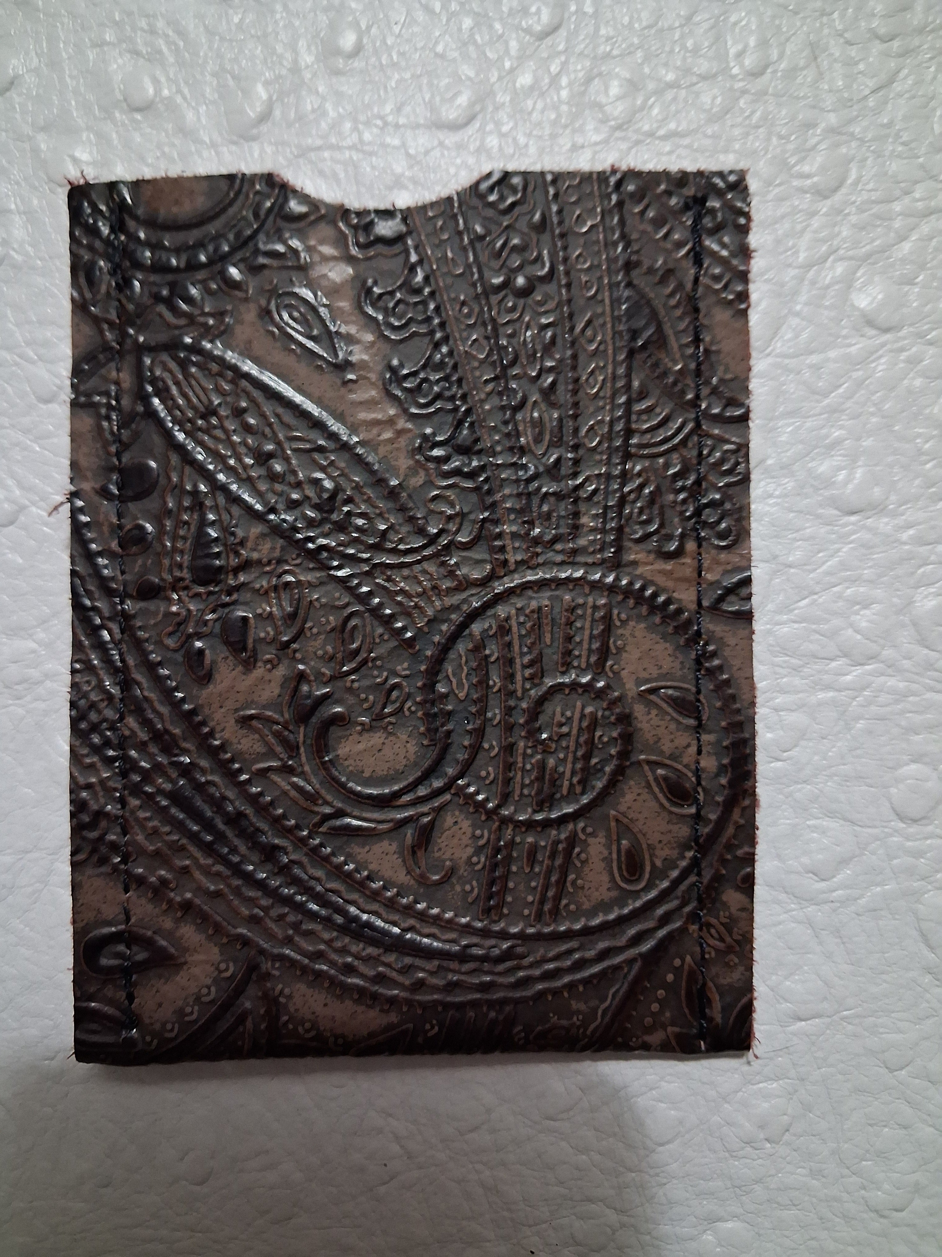Brown Paisley Print Cardholder