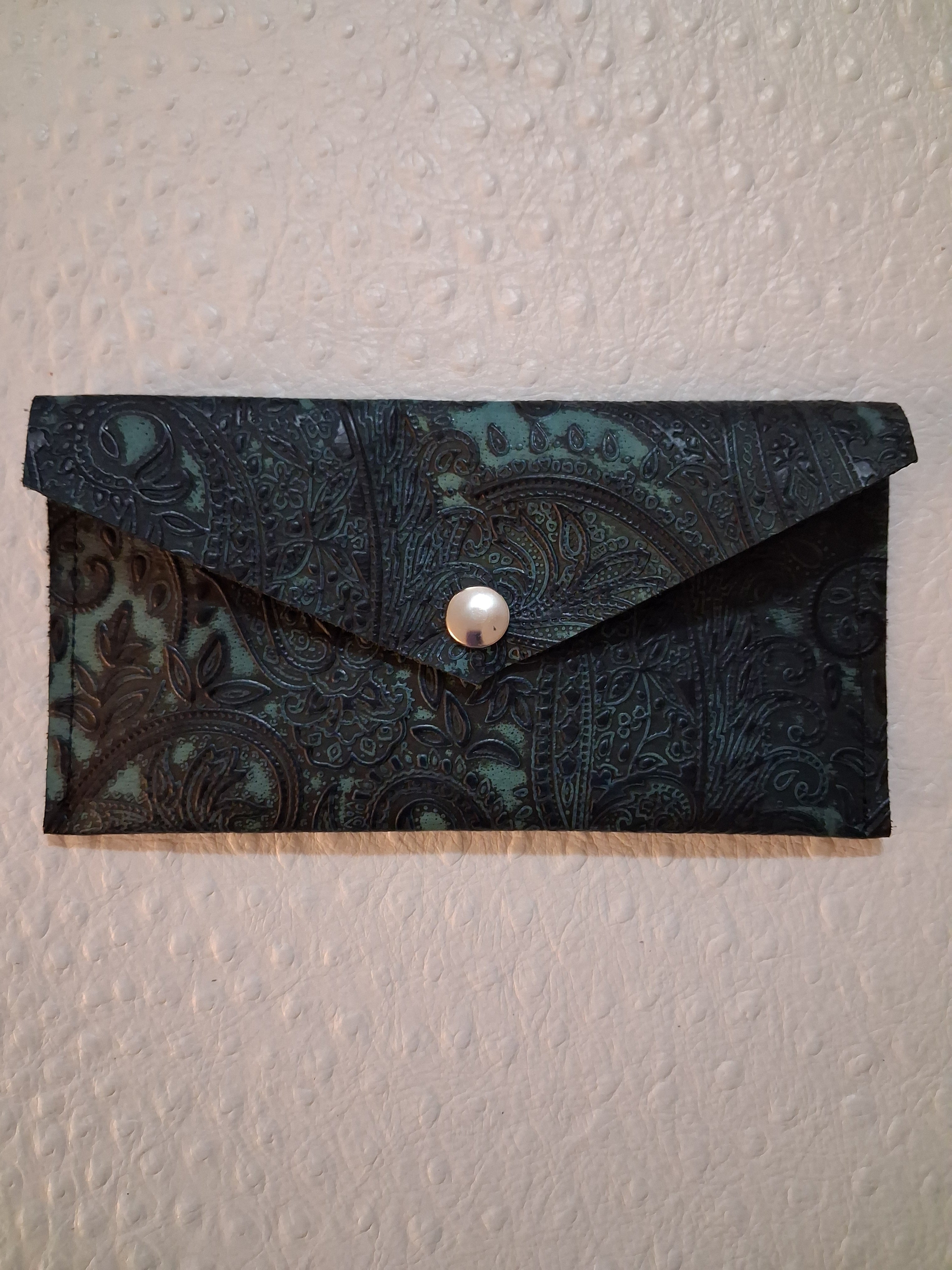 Teal & Black Envelope Wallet