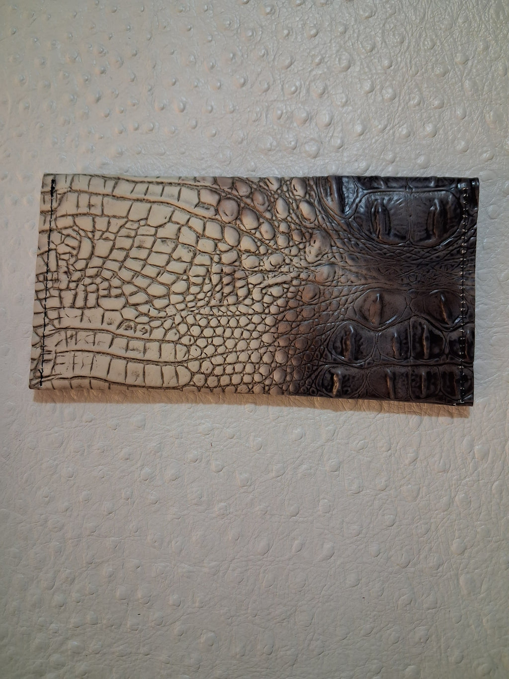 Alligator Print Envelope Wallet w/double snaps