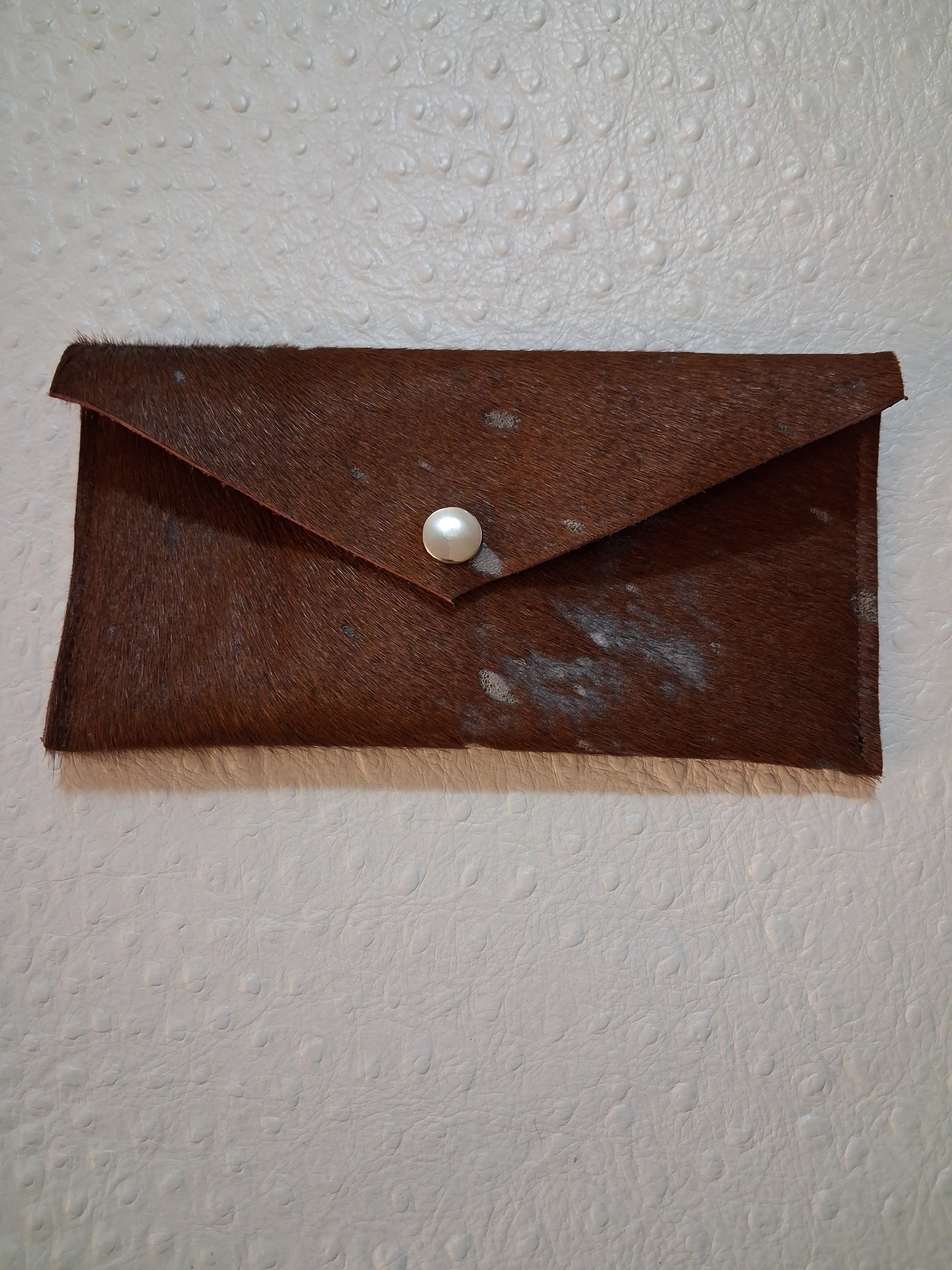 Brown with Blue Envelope Wallet