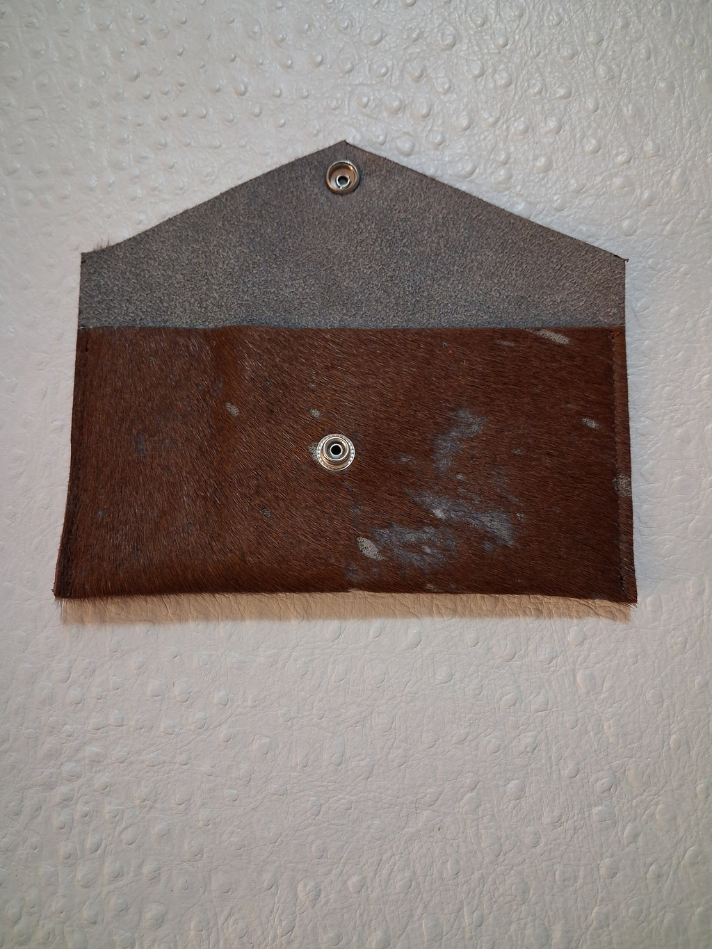 Brown with Blue Envelope Wallet