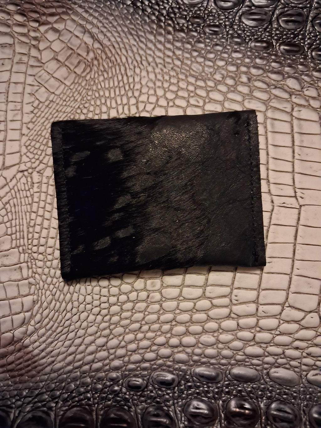 Black acid-washed coin purse