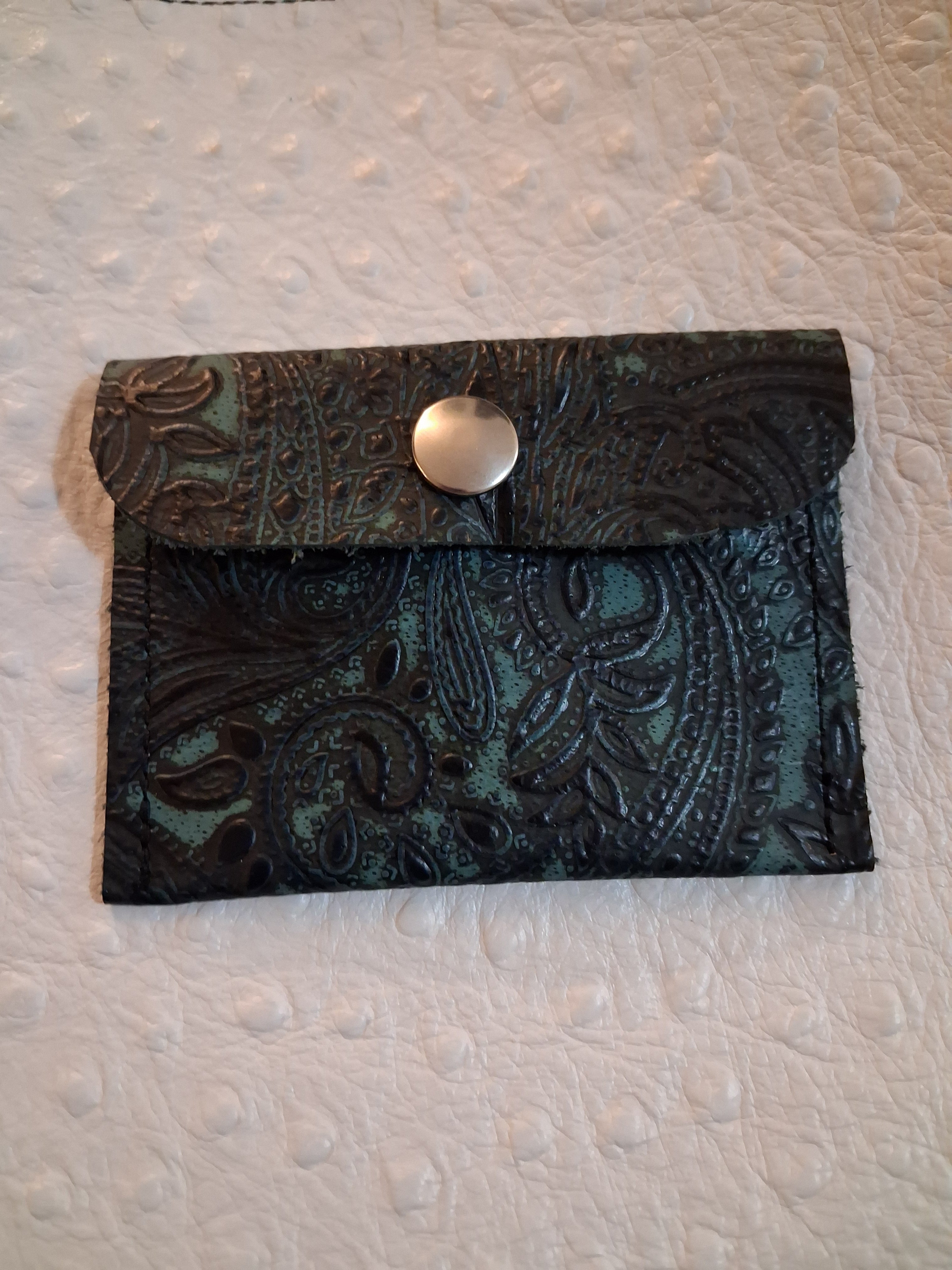 Teal & Black Coin Purse