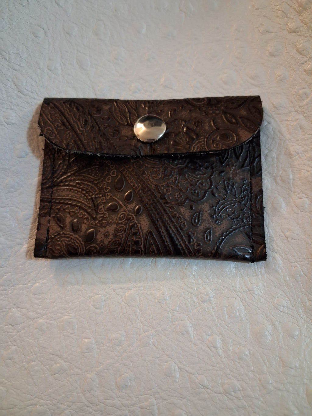 Brown Paisley Print Coin Purse