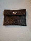 Brown Paisley Print Coin Purse