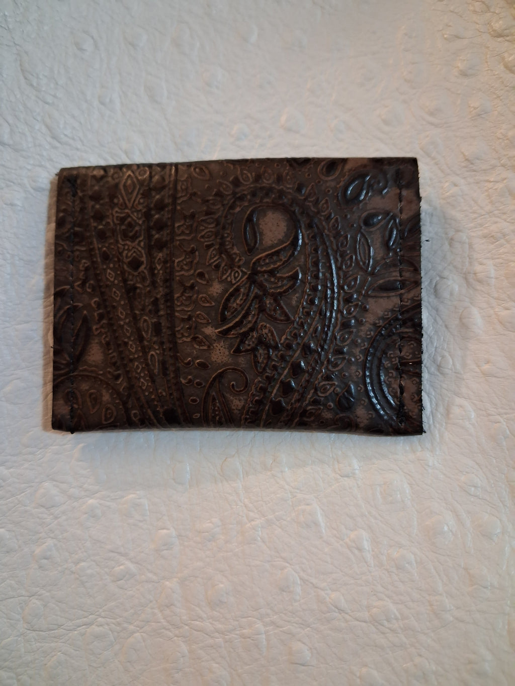 Brown Paisley Print Coin Purse