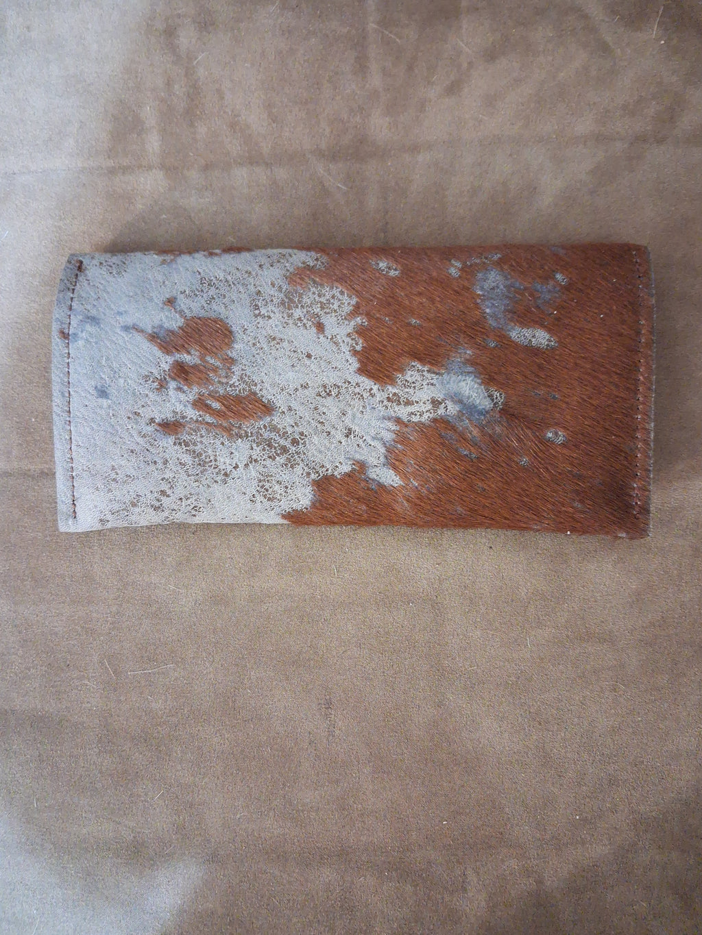 Grey & Brown Acid-washed Envelope Wallet