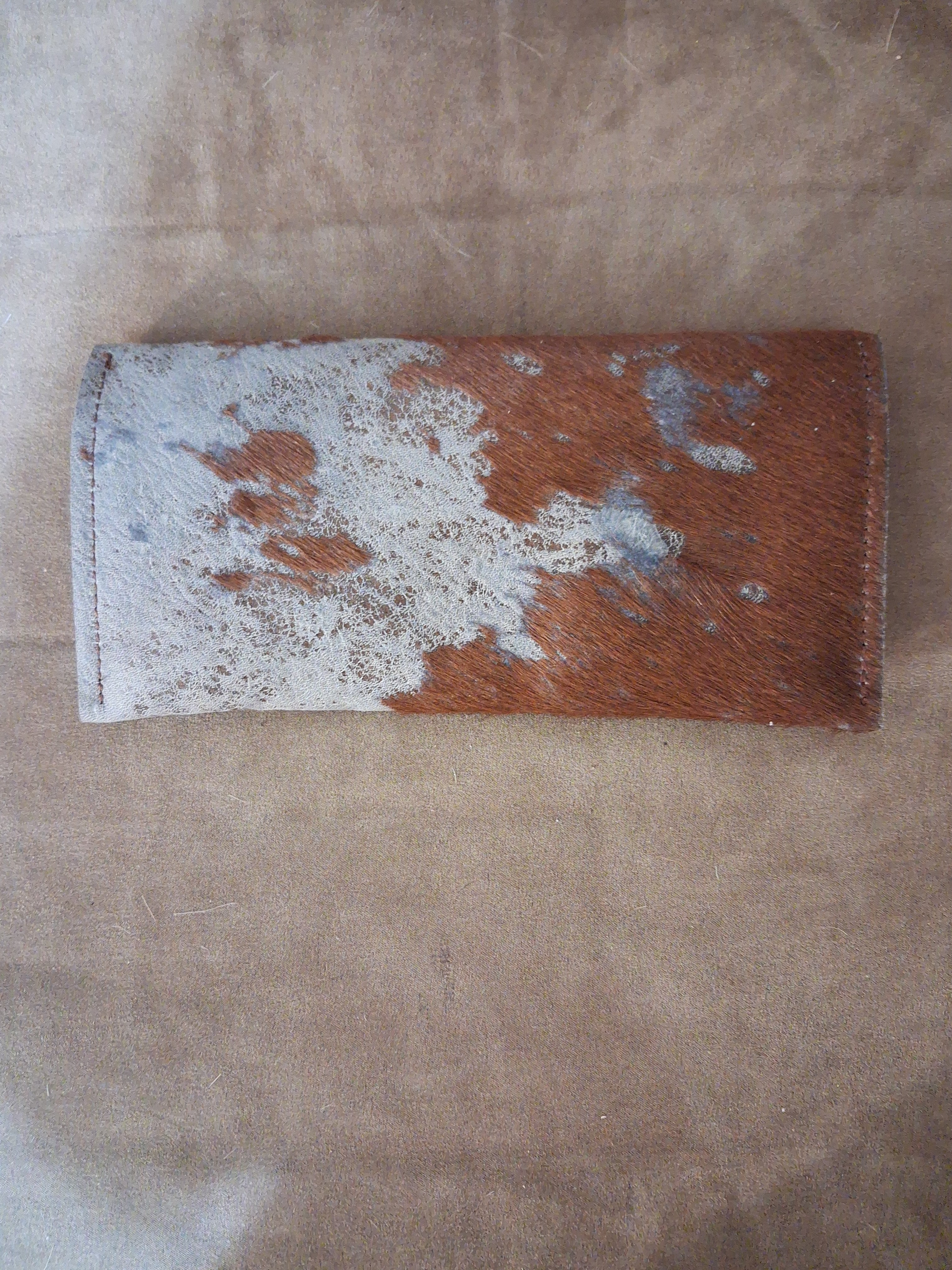 Grey & Brown Acid-washed Envelope Wallet