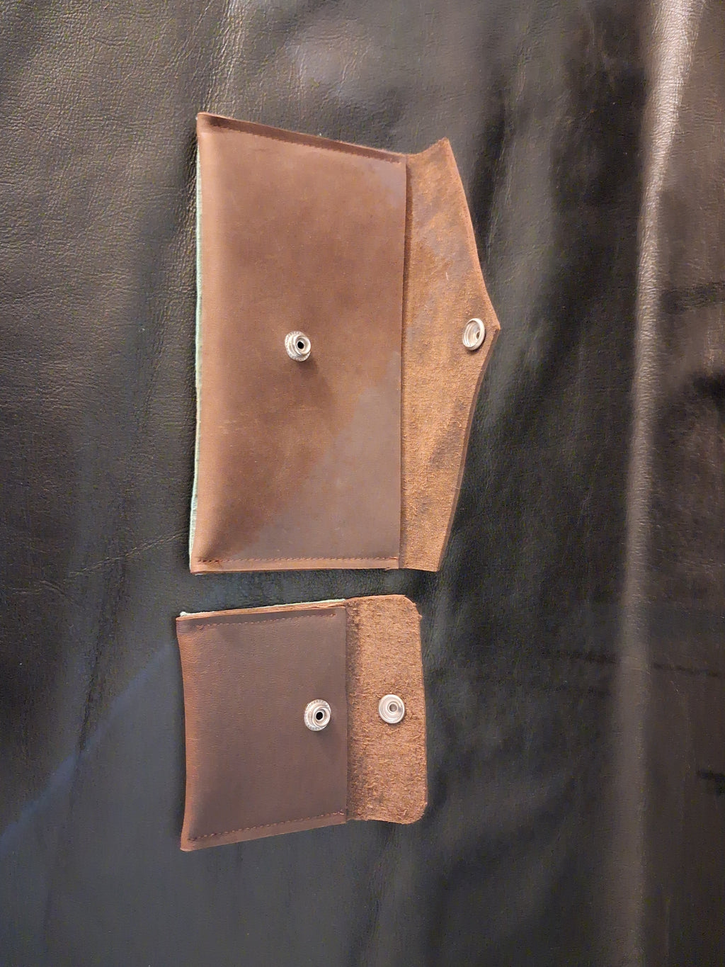 Brown with Turquoise Band Purse Set