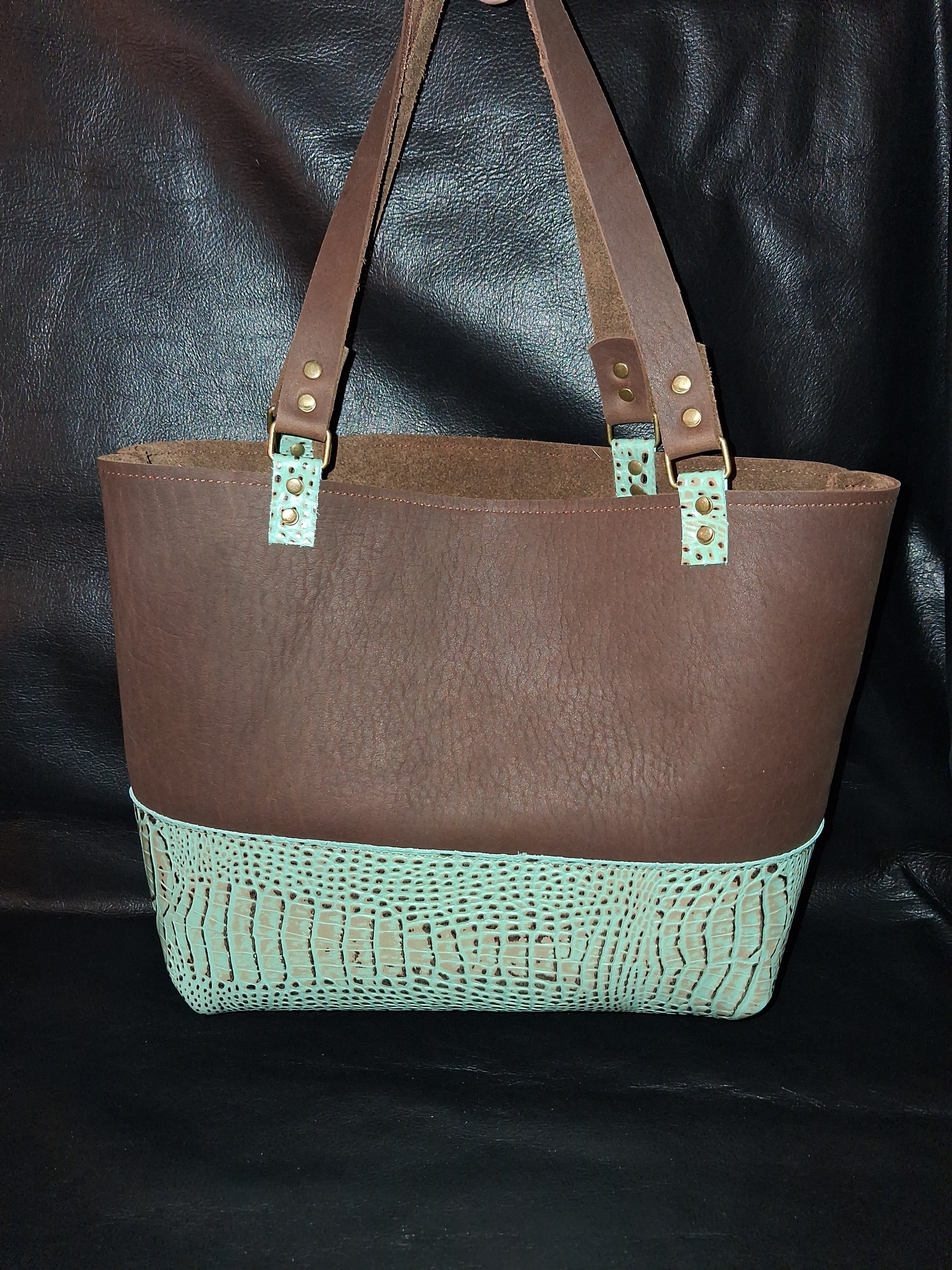 Brown & Turquoise Purse Set