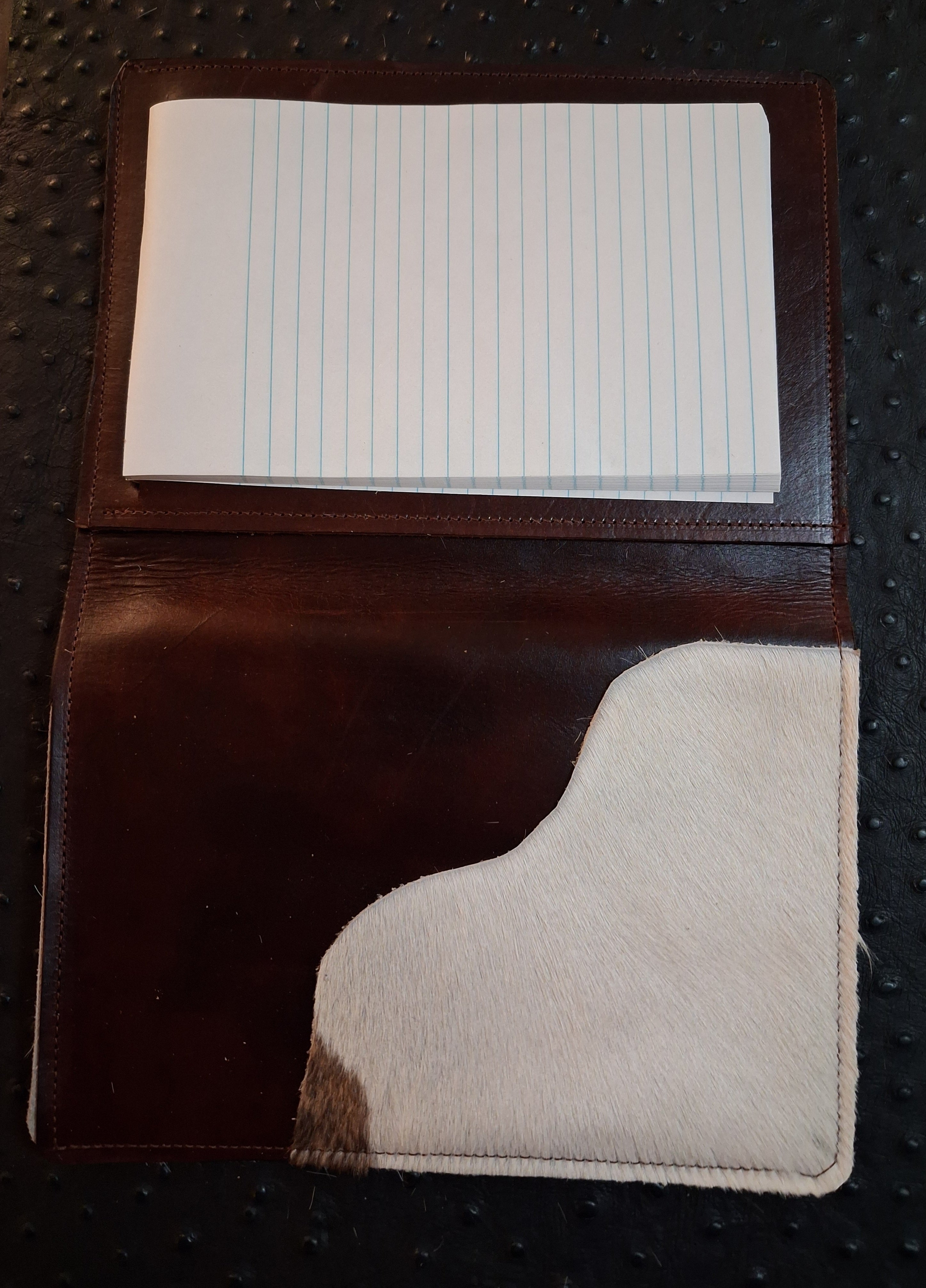 Spotted Hair-on Cowhide Notebook Holder